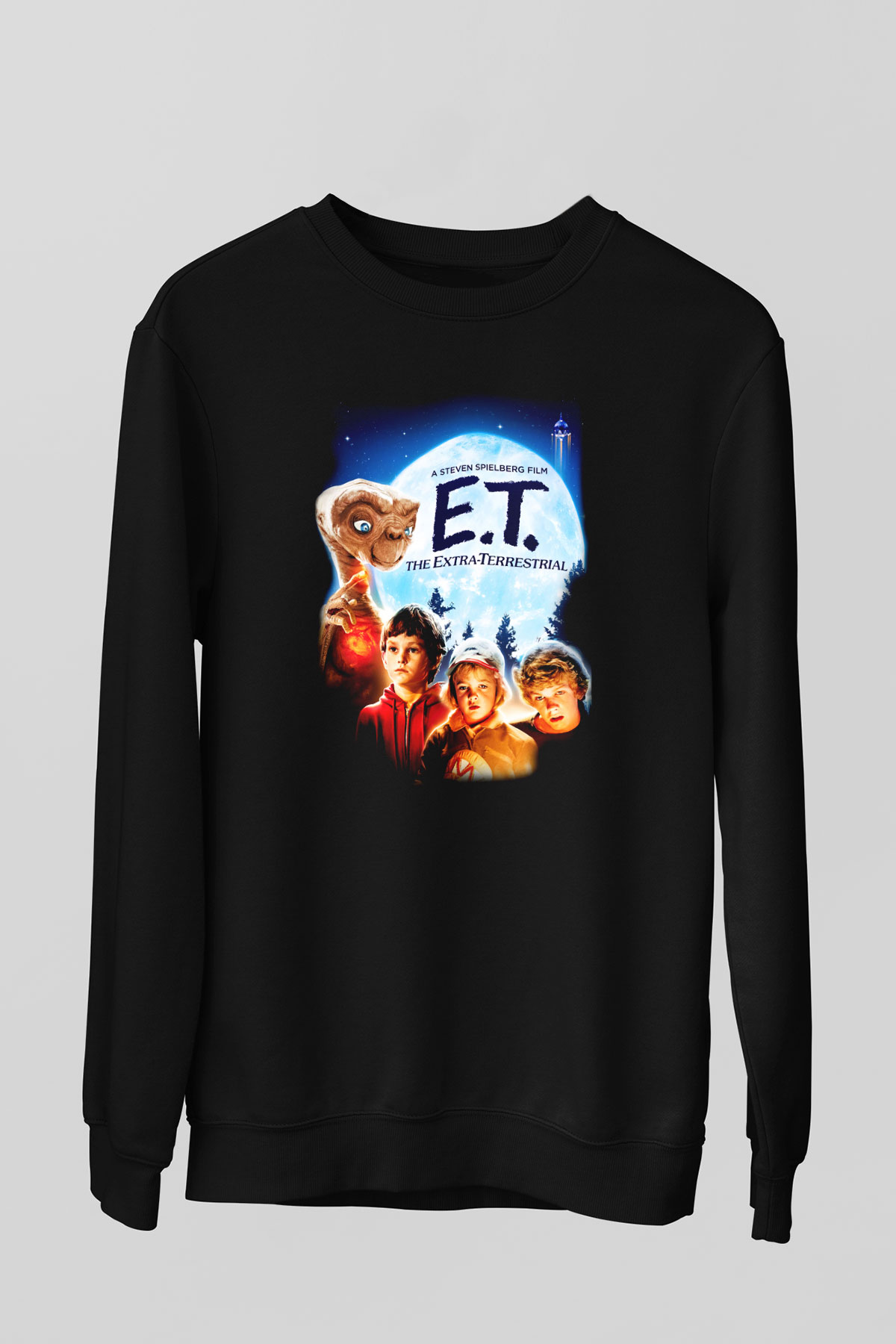 E.T. Siyah Unisex Sweatshirt