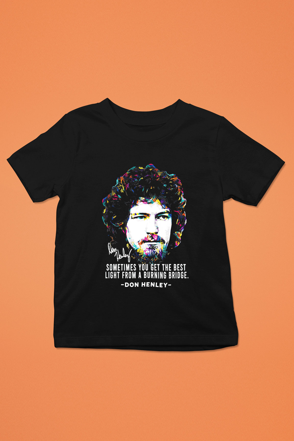 Eagles Baskılı Unisex Siyah Çocuk Tişört - Tshirt