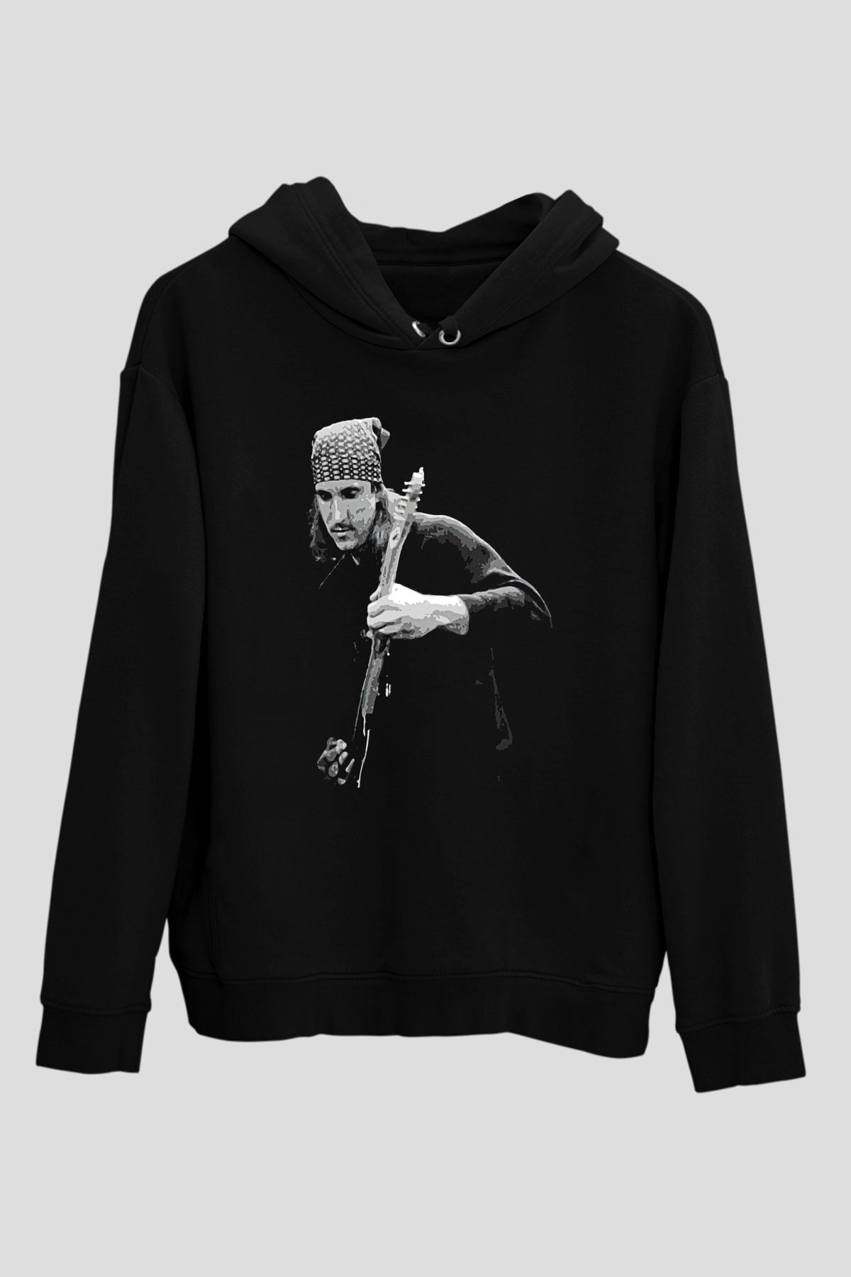 Eagles Baskılı Unisex Siyah Kapüşonlu Sweatshirt