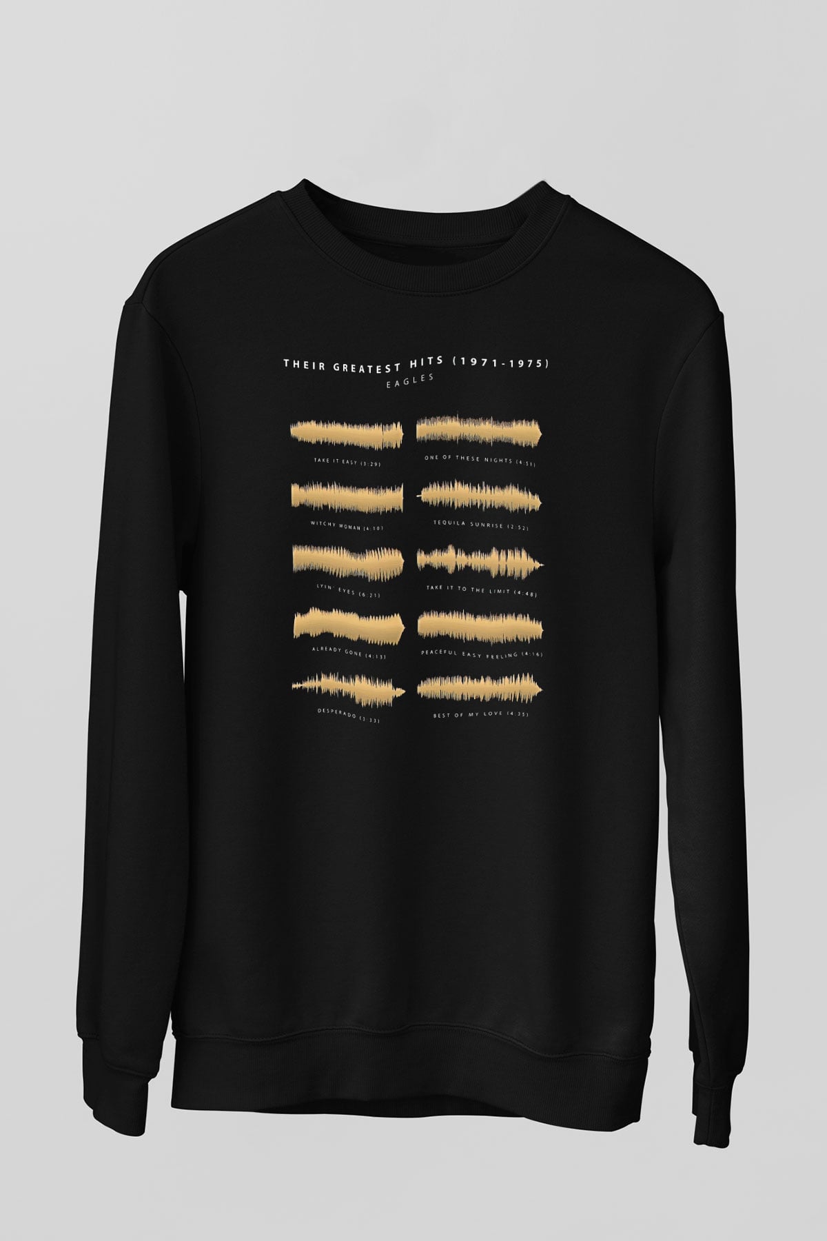 Eagles Baskılı Unisex Siyah Sweatshirt