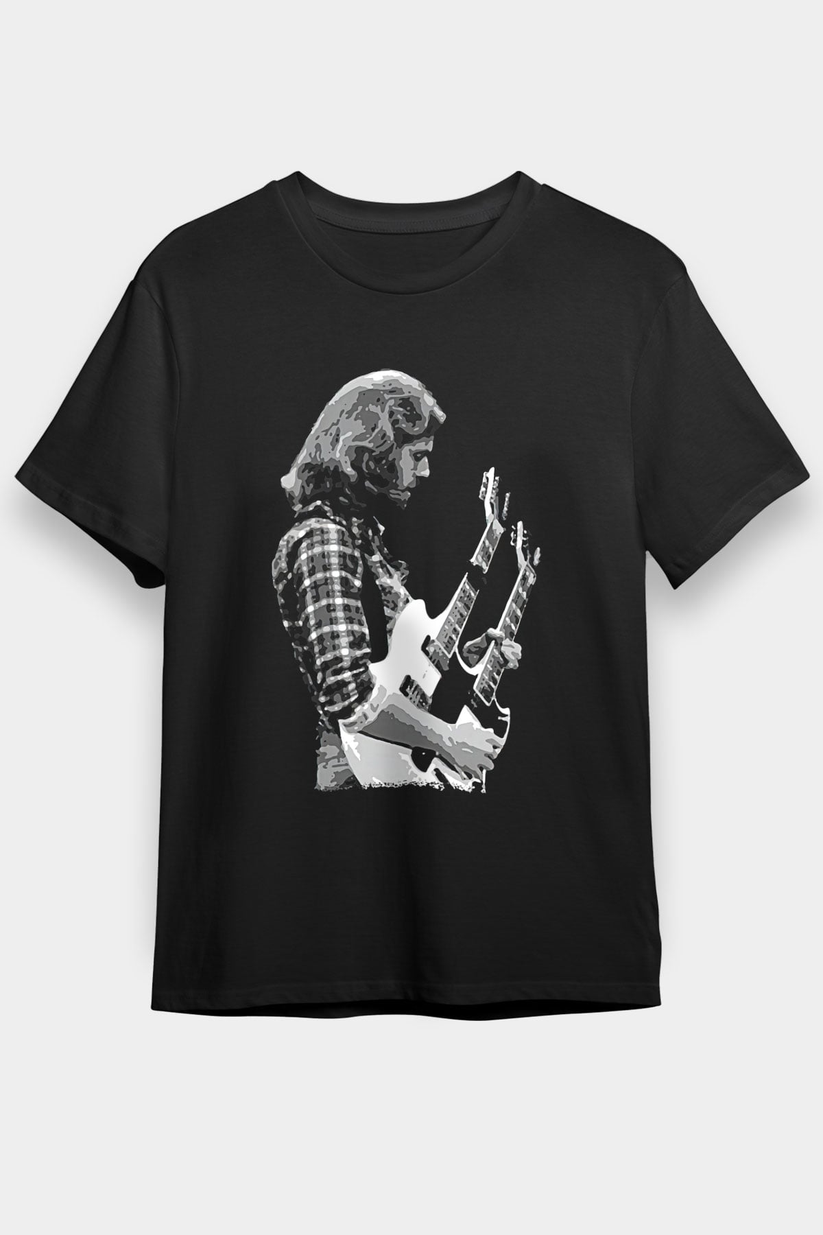 Eagles Baskılı Unisex Siyah Tişört - Tshirt