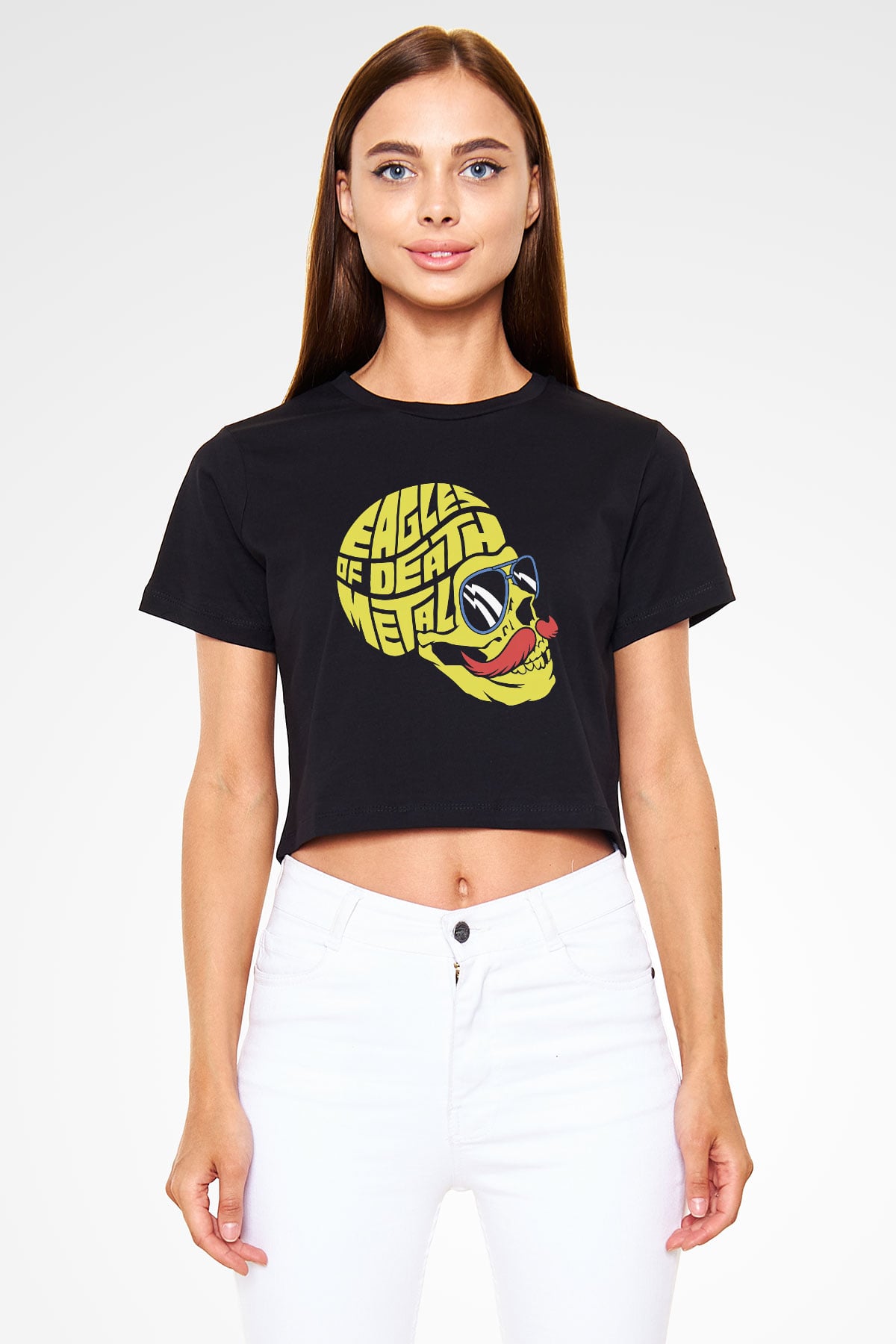 Eagles of Death Metal Siyah Crop Top Tişört