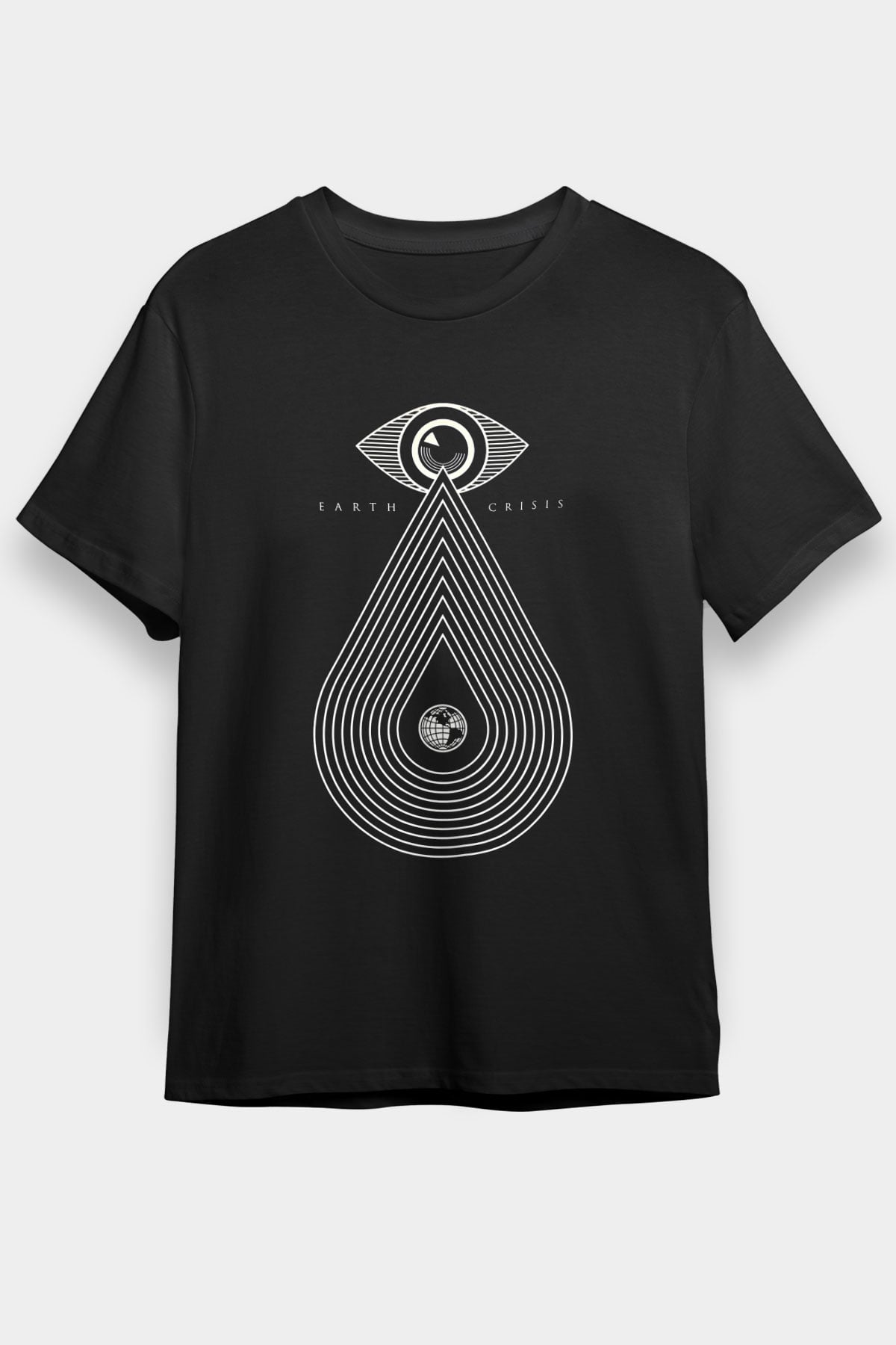 Earth Crisis Baskılı Unisex Siyah Tişört - Tshirt