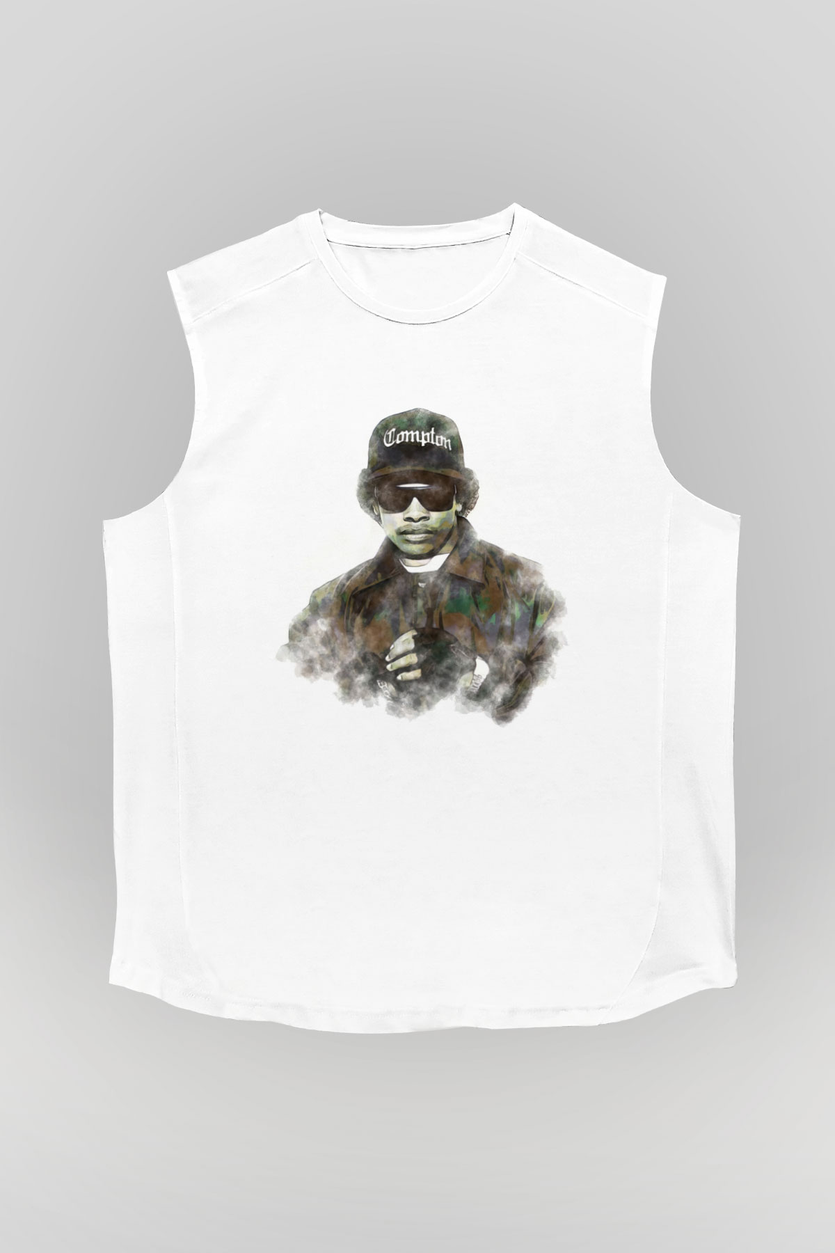 Eazy-E Beyaz Unisex Kolsuz Tişört