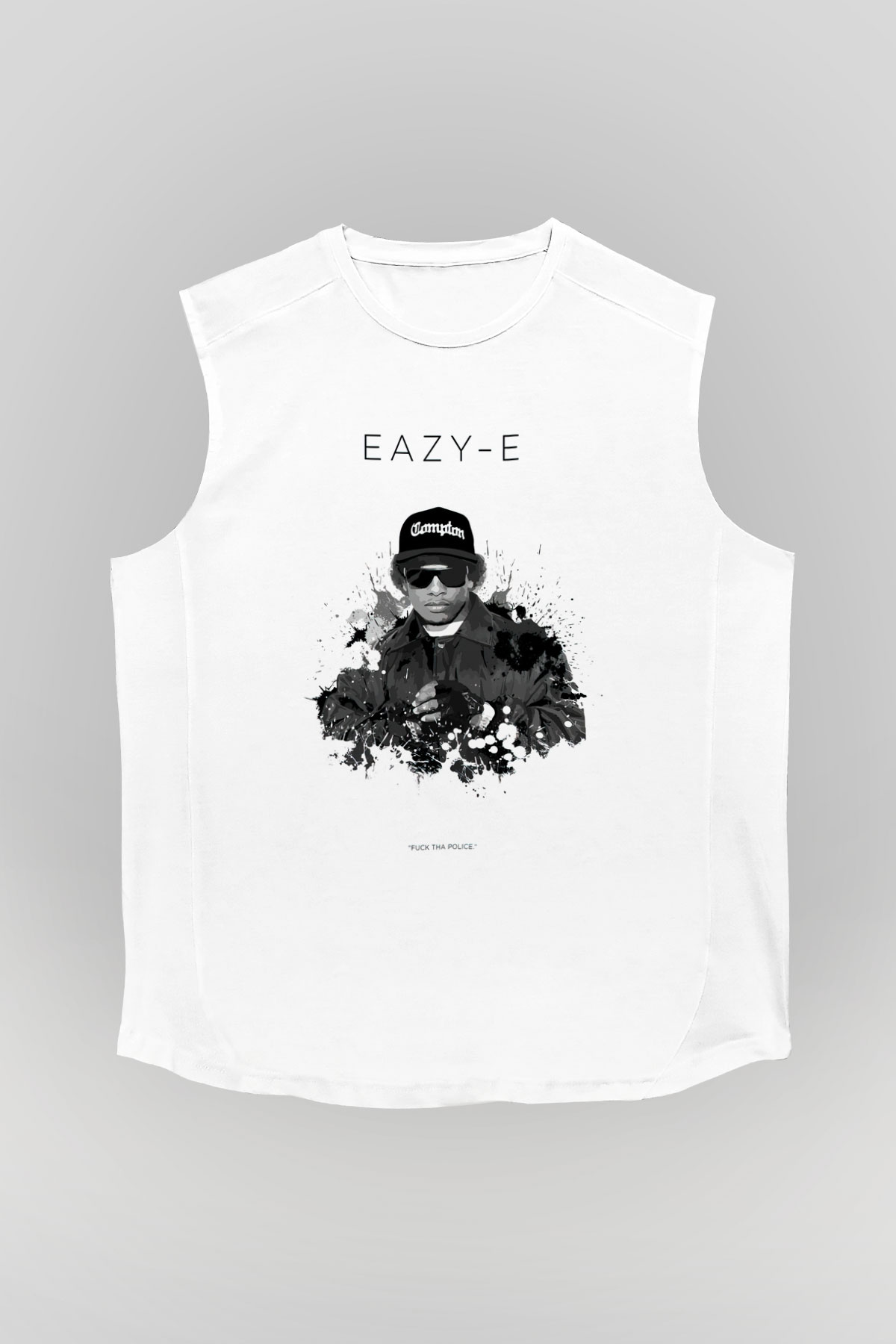 Eazy-E Beyaz Unisex Kolsuz Tişört