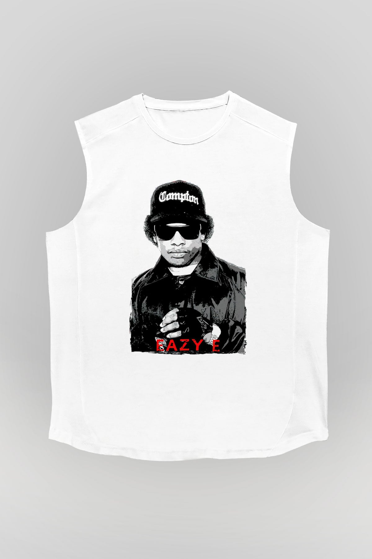 Eazy-E Beyaz Unisex Kolsuz Tişört