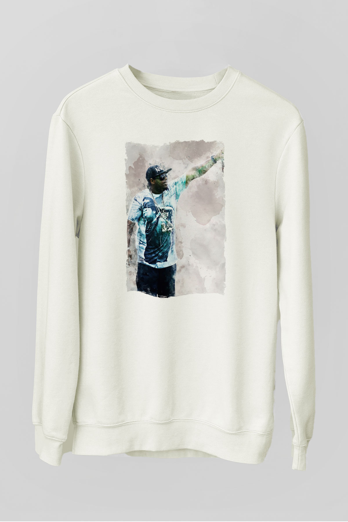 Eazy-E Beyaz Unisex Sweatshirt