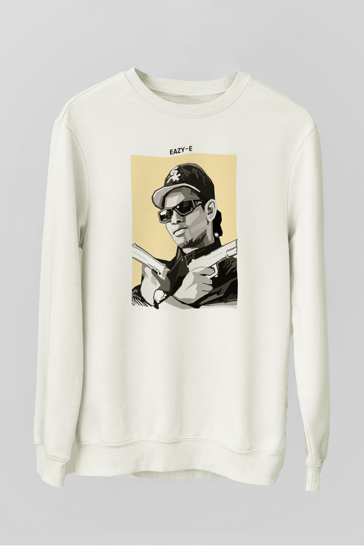 Eazy-E Beyaz Unisex Sweatshirt