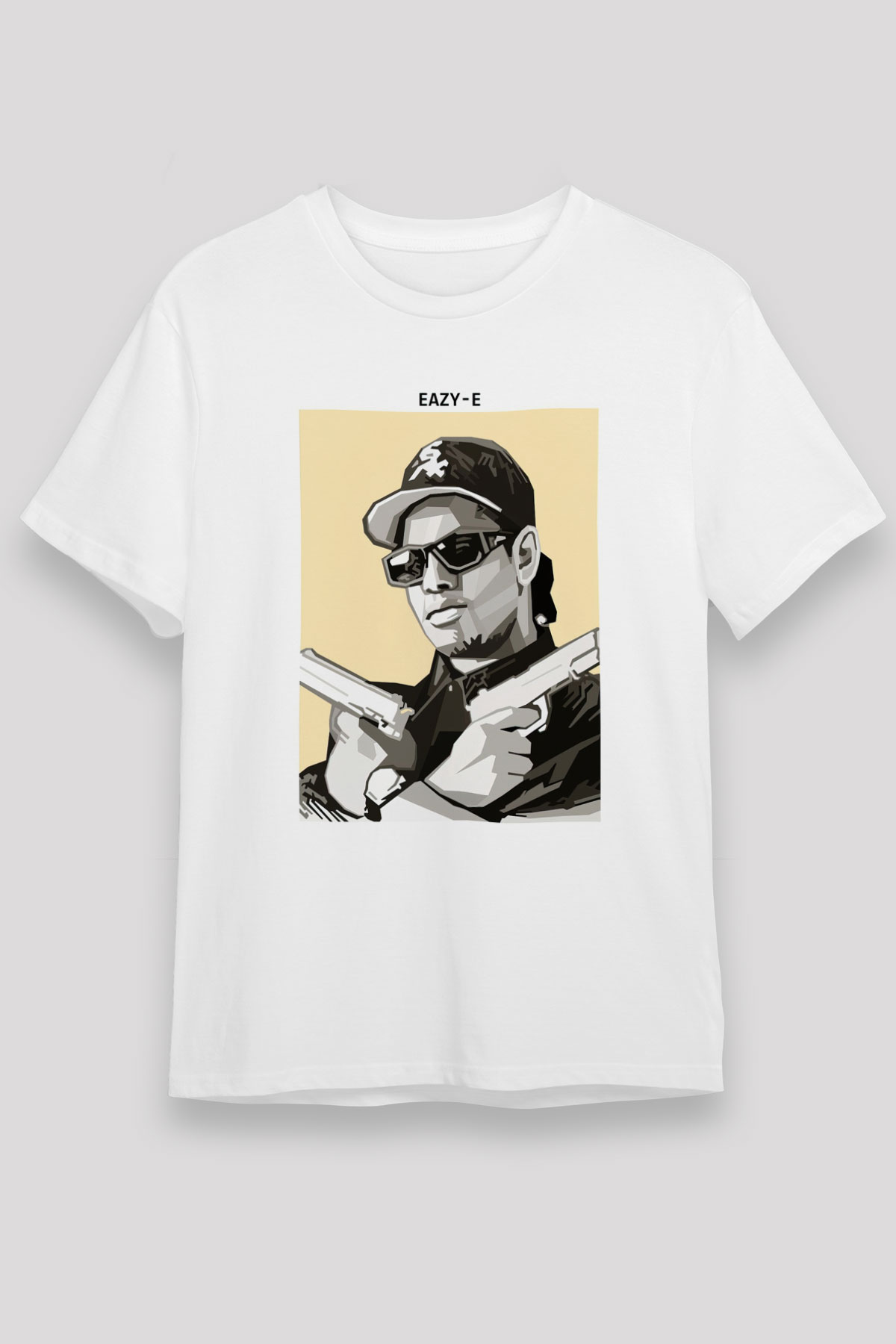 Eazy-E Beyaz Unisex Tişört T-Shirt - TişörtFabrikası