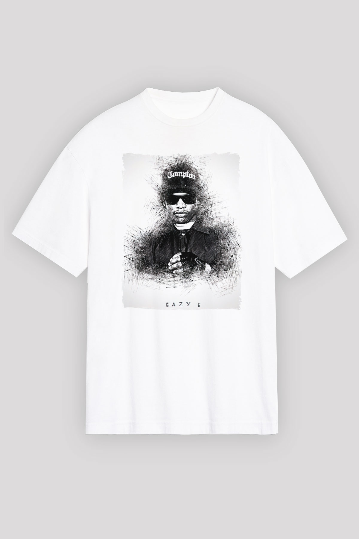 Eazy-E Beyaz Unisex Tişört T-Shirt - TişörtFabrikası