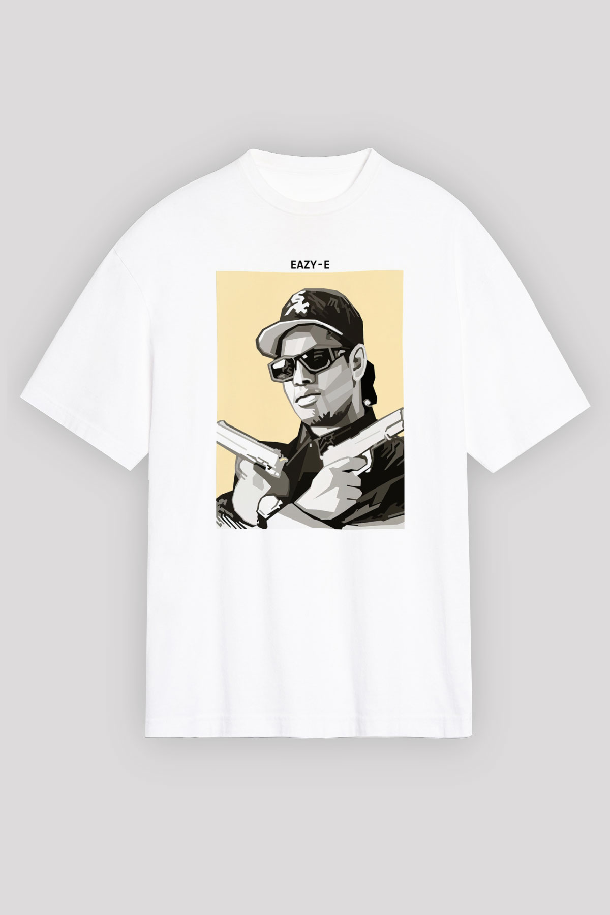 Eazy-E Beyaz Unisex Tişört T-Shirt - TişörtFabrikası