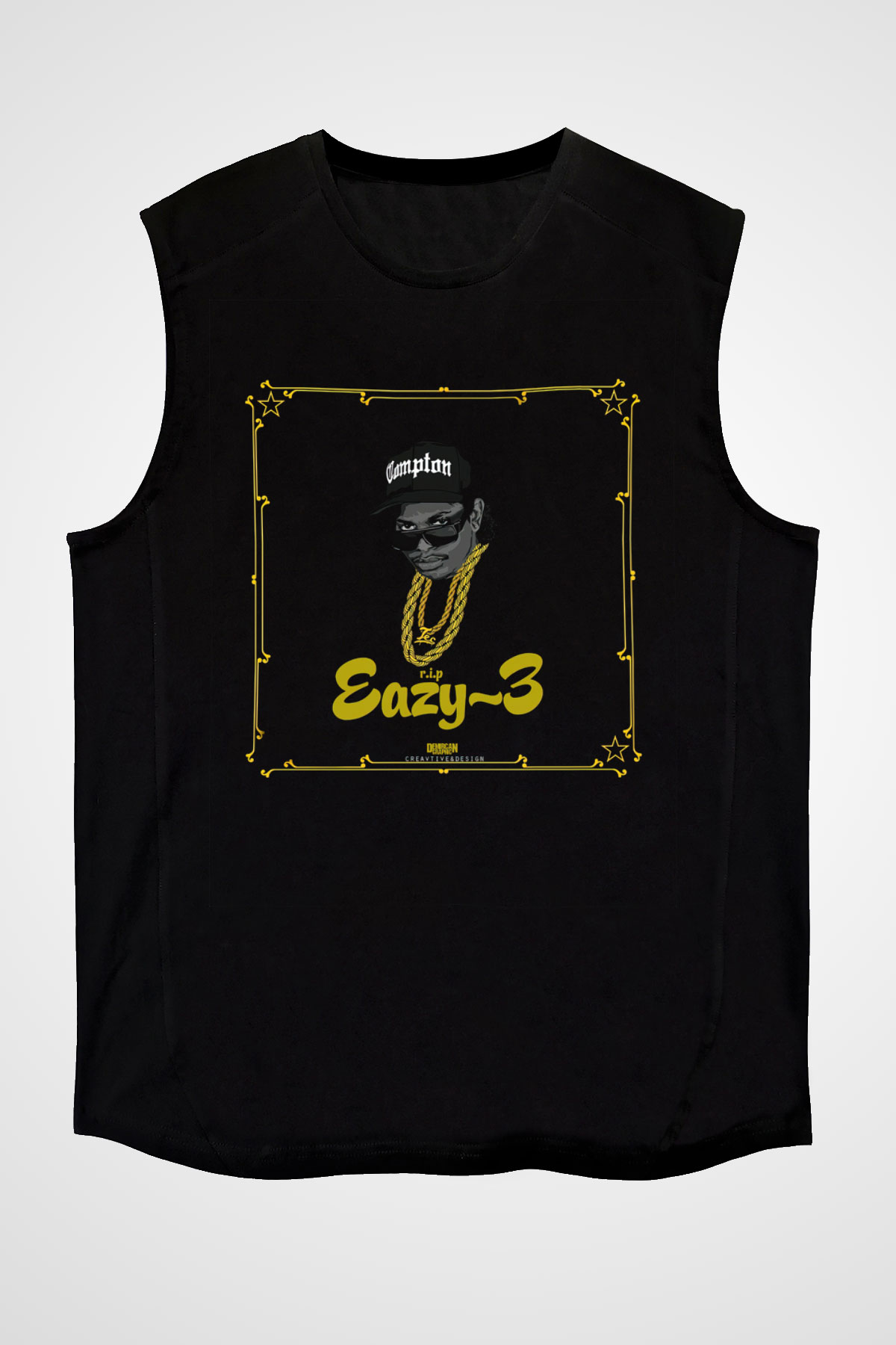 Eazy-E Siyah Unisex Kolsuz Tişört