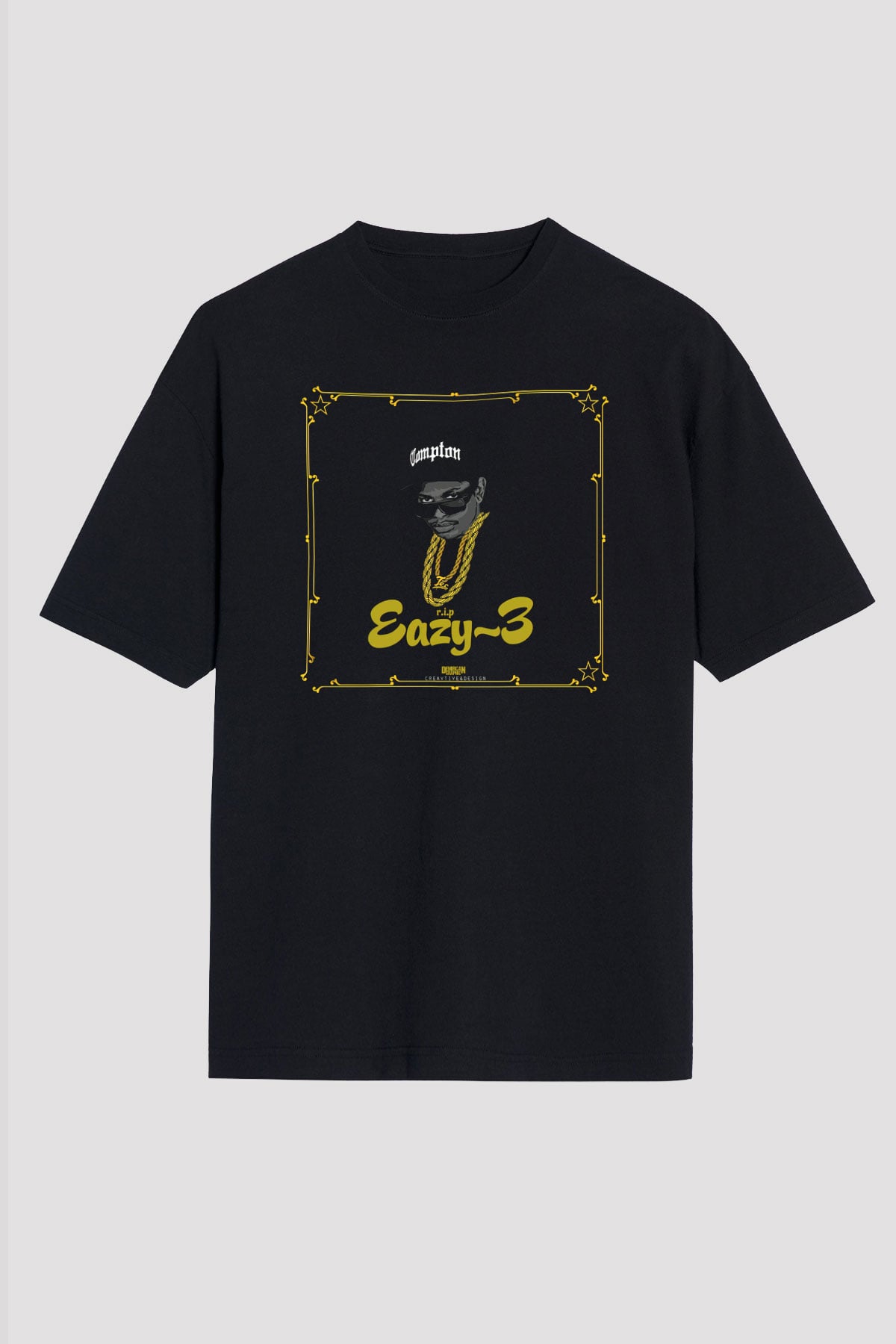 Eazy-E Siyah Unisex Oversize Tişört T-Shirt