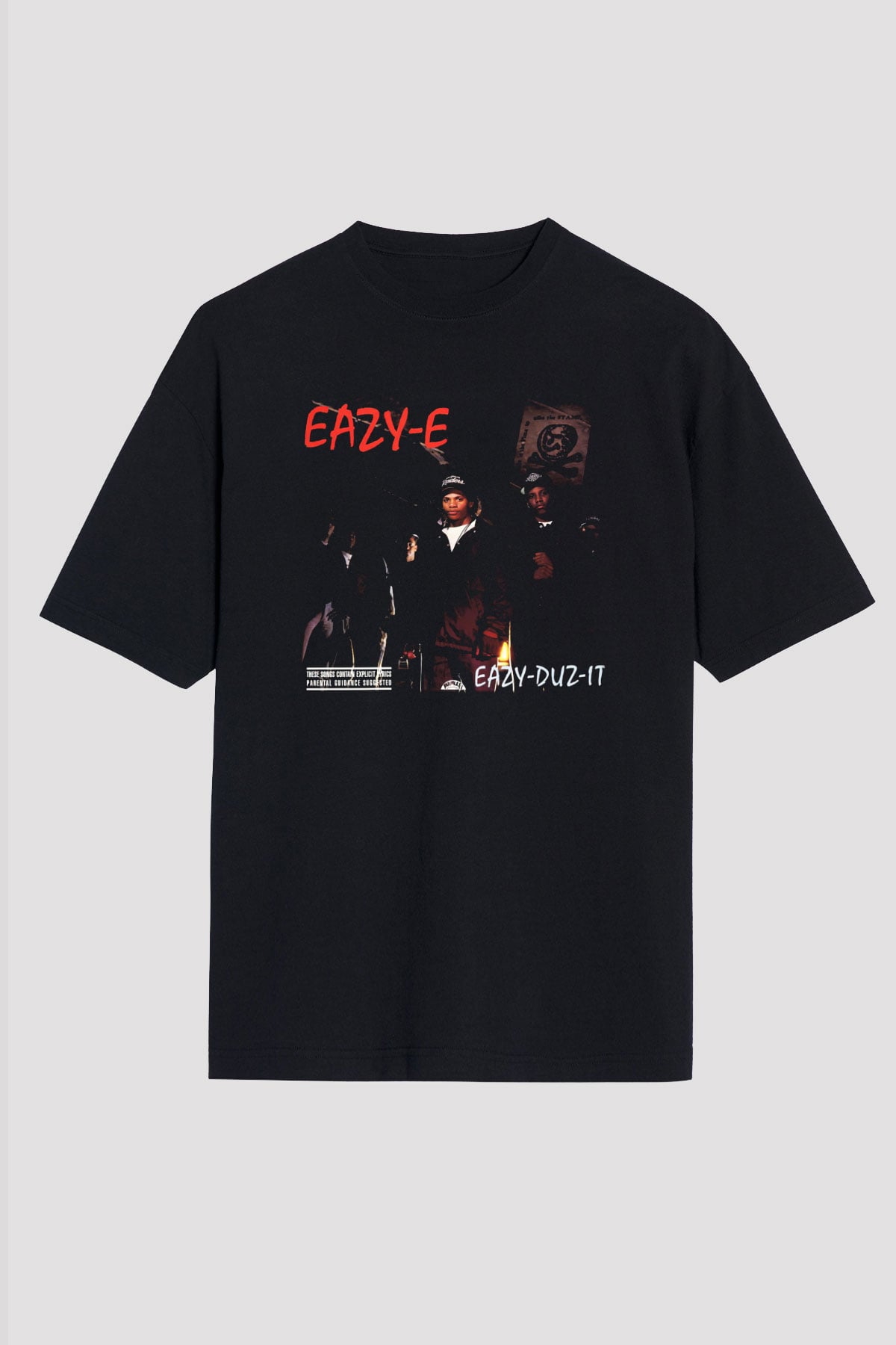 Eazy-E Siyah Unisex Oversize Tişört T-Shirt