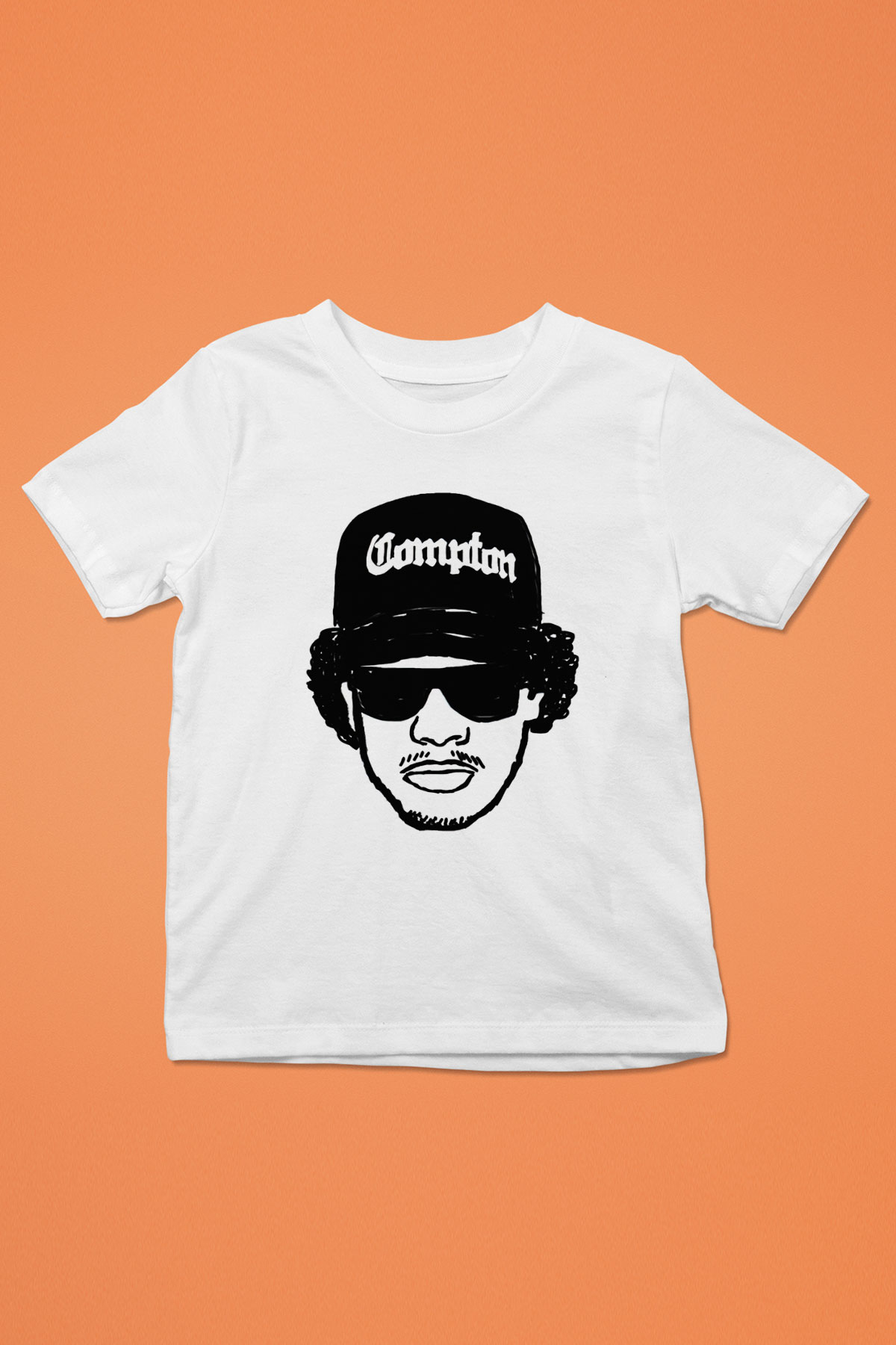 EazyE Baskılı Beyaz Unisex Çocuk Tişört