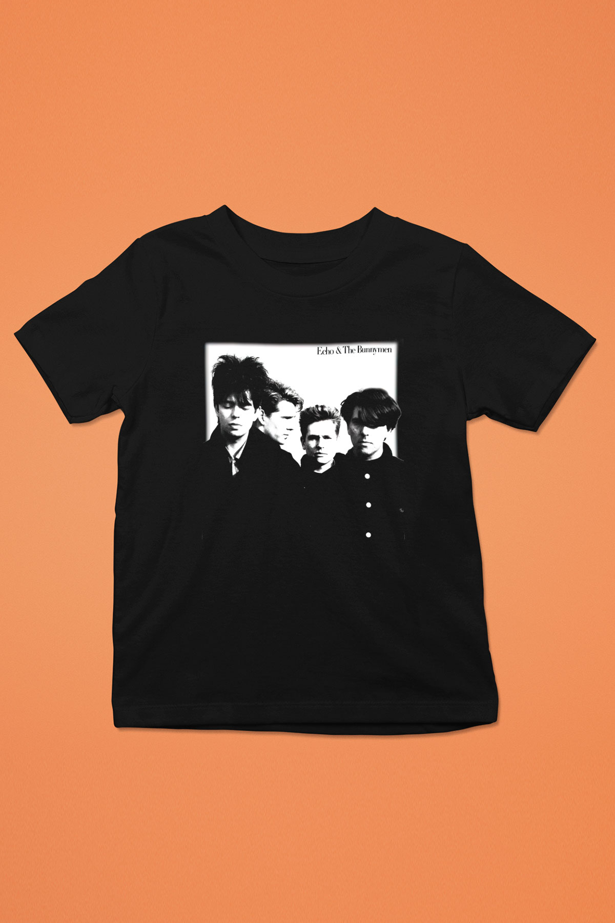 Echo and the Bunnymen Baskılı Siyah Unisex Çocuk Tişört