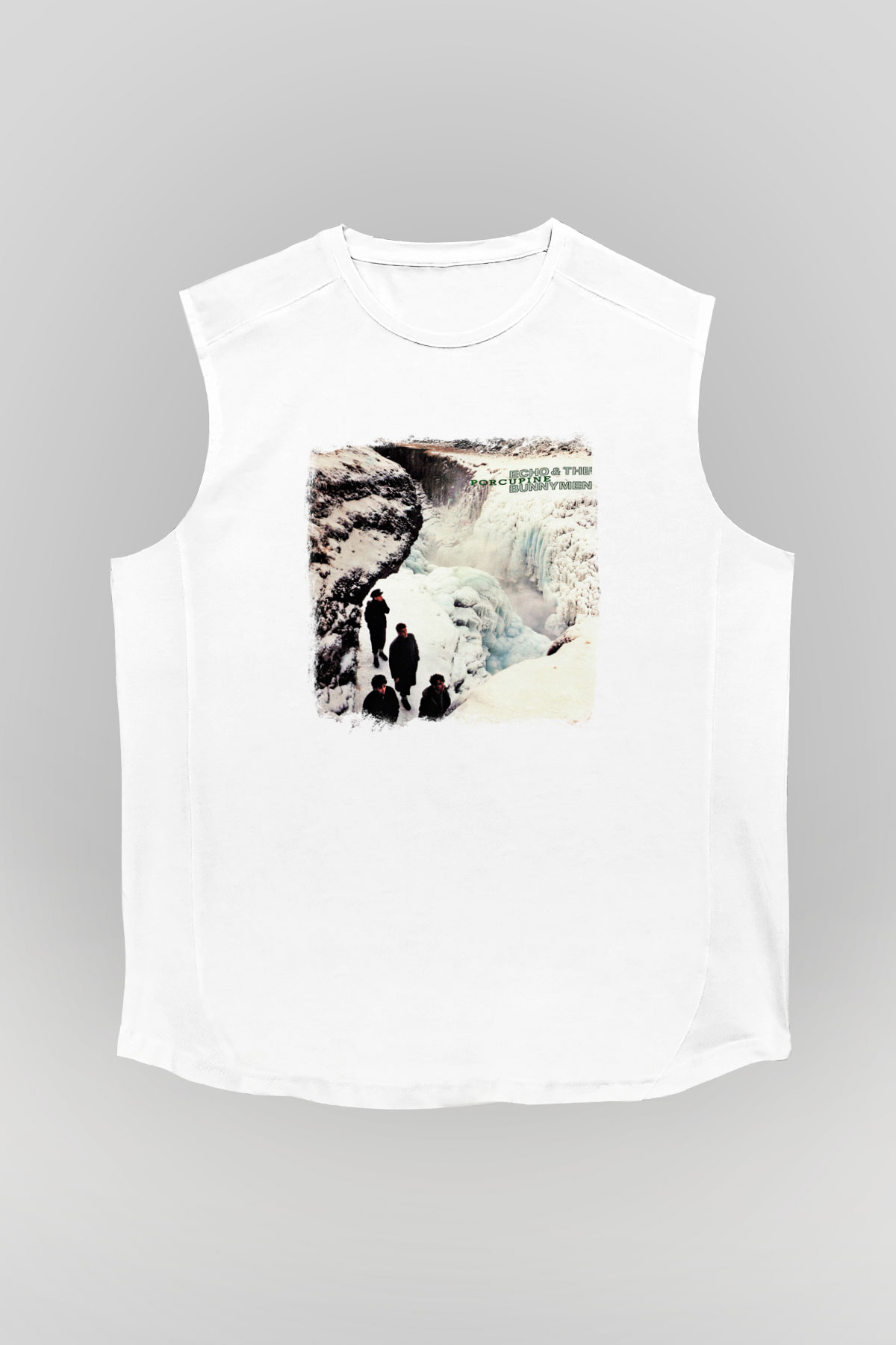 Echo and The Bunnymen Baskılı Unisex Beyaz Kolsuz Tişört
