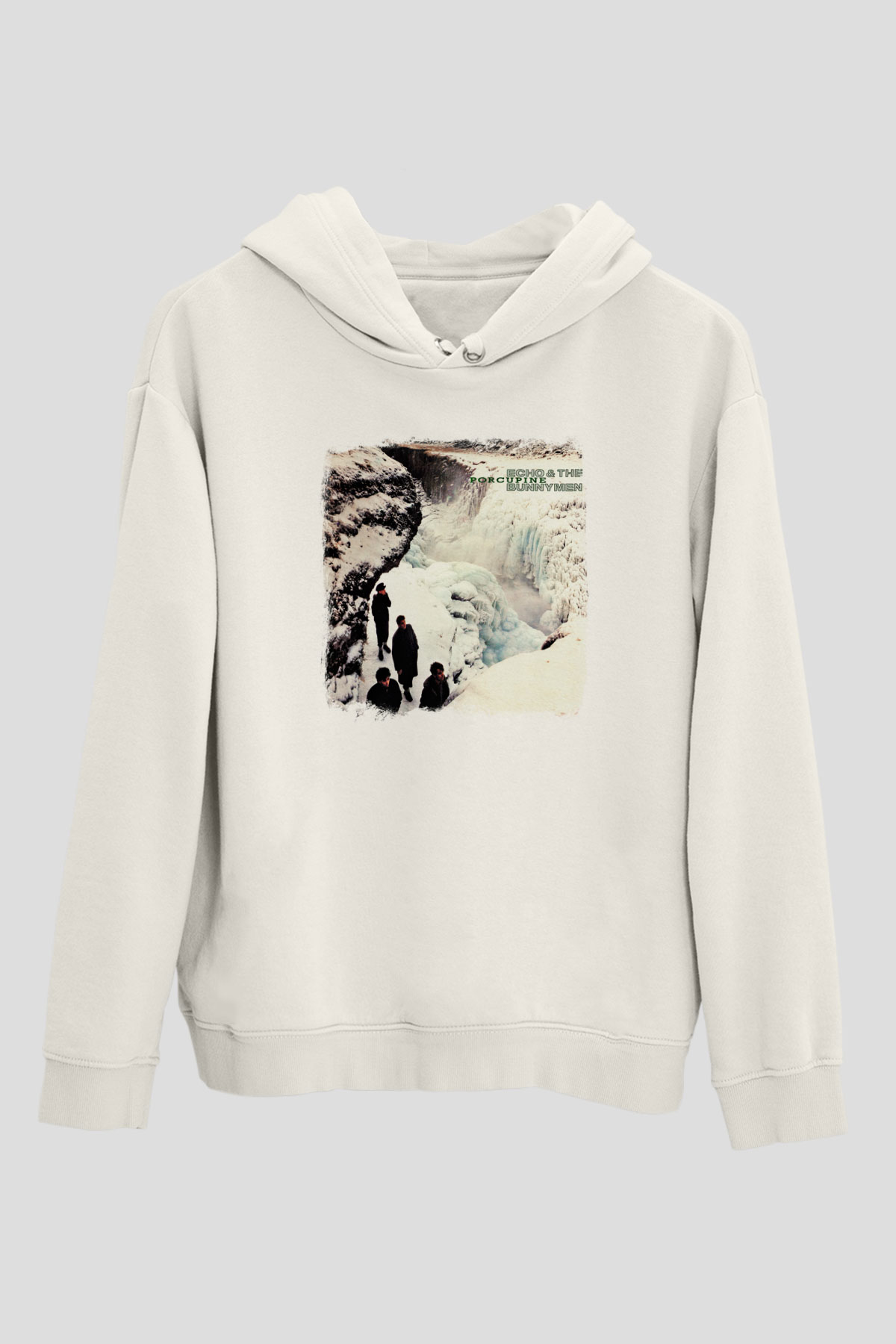 Echo and The Bunnymen Baskılı Unisex Beyaz Hoodie
