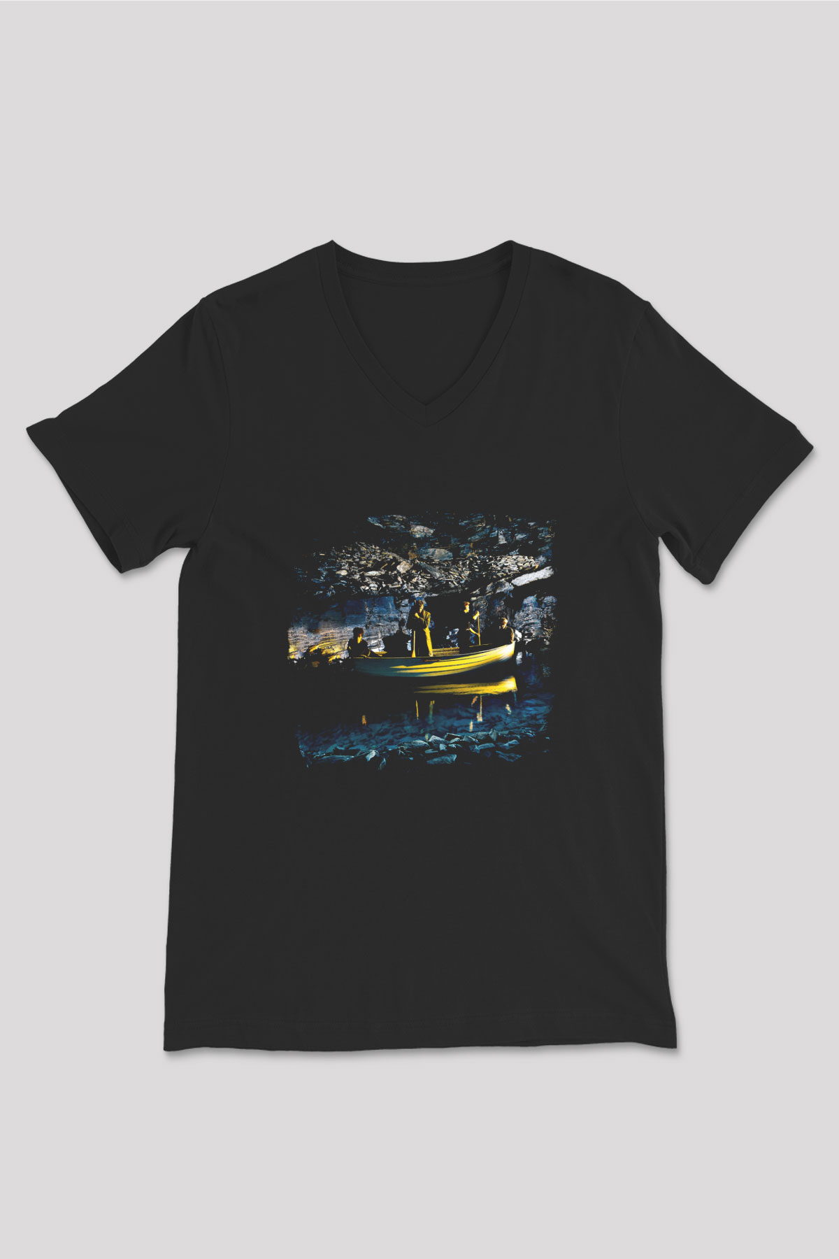 Echo and The Bunnymen Baskılı Unisex Siyah V Yaka Tişört