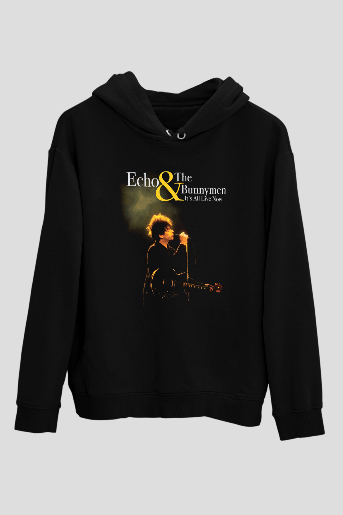 Echo and the Bunnymen Siyah Unisex Hoodie