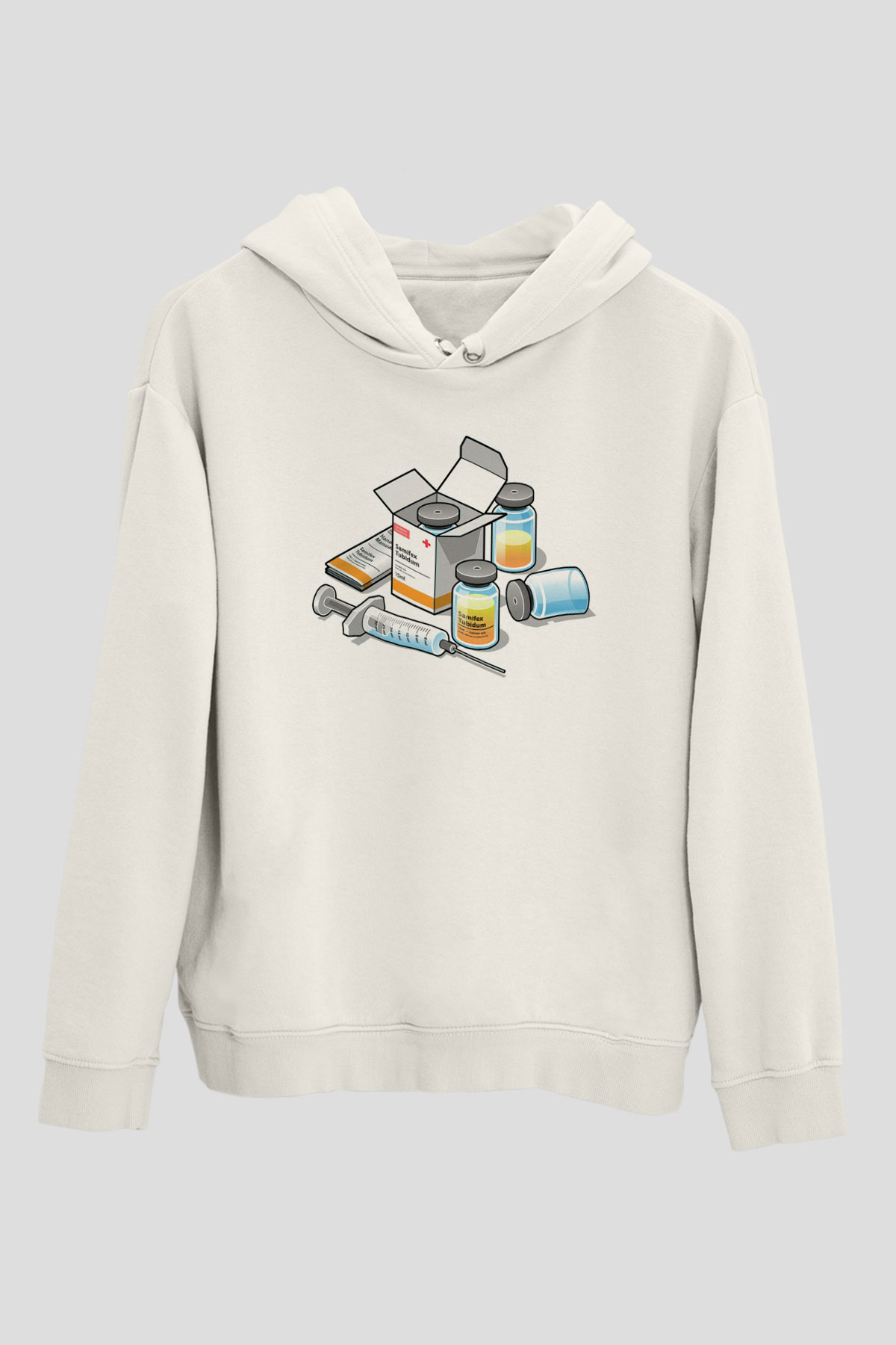 Eczacı Beyaz Unisex Hoodie