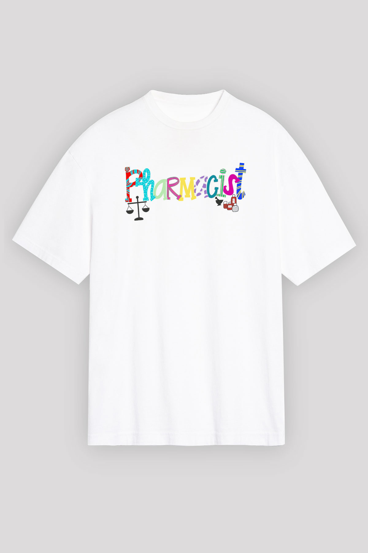 Eczacı Beyaz Unisex Tişört T-Shirt - TişörtFabrikası
