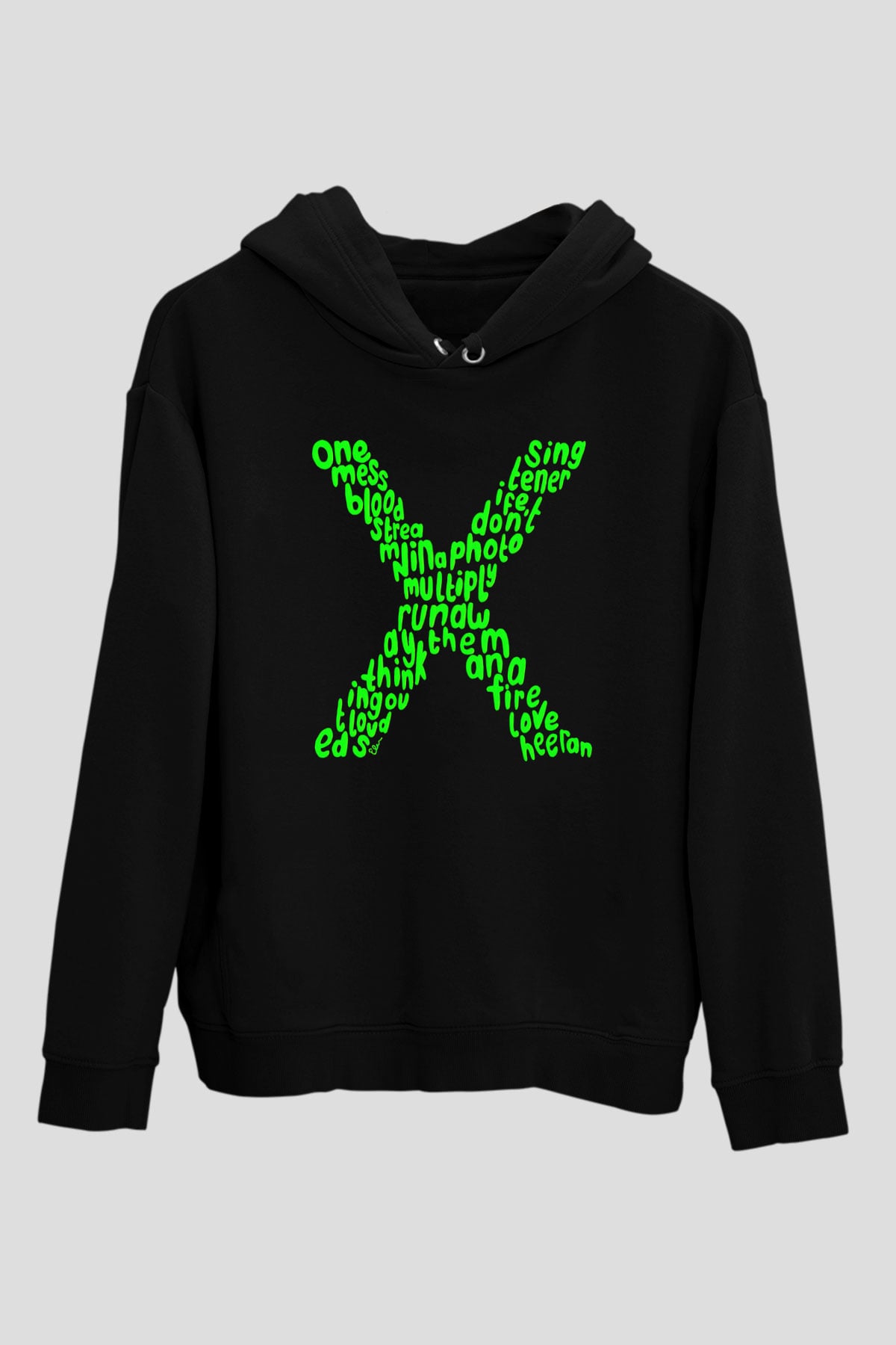 Ed Sheeran Siyah Unisex Hoodie