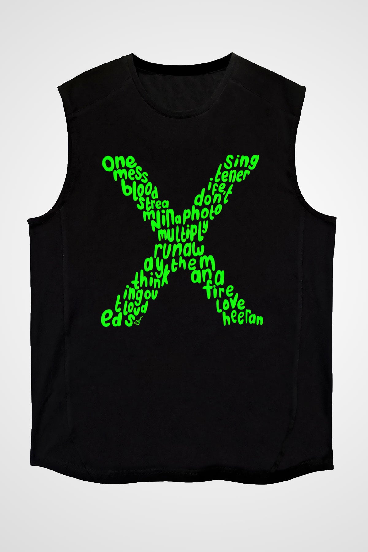 Ed Sheeran Siyah Unisex Kolsuz Tişört