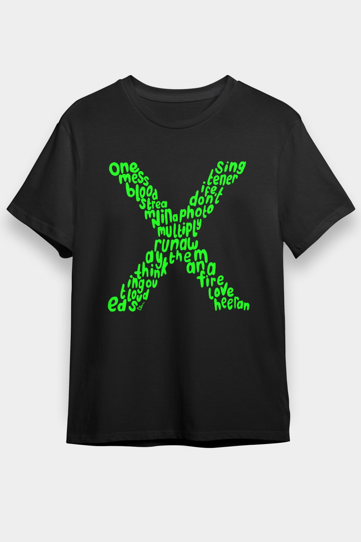 Ed Sheeran Siyah Unisex Tişört T-Shirt - TişörtFabrikası