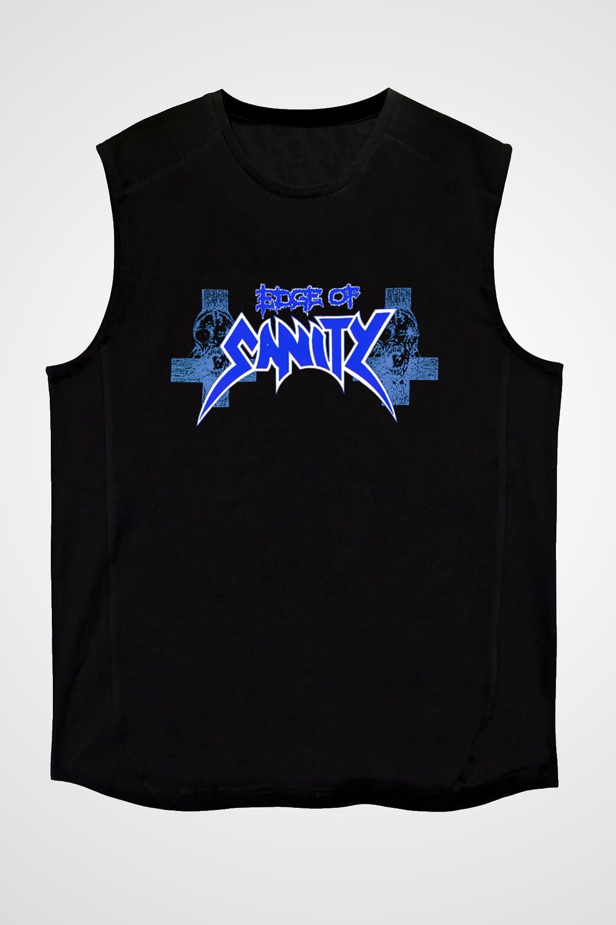 Edge of Sanity Siyah Unisex Kolsuz Tişört
