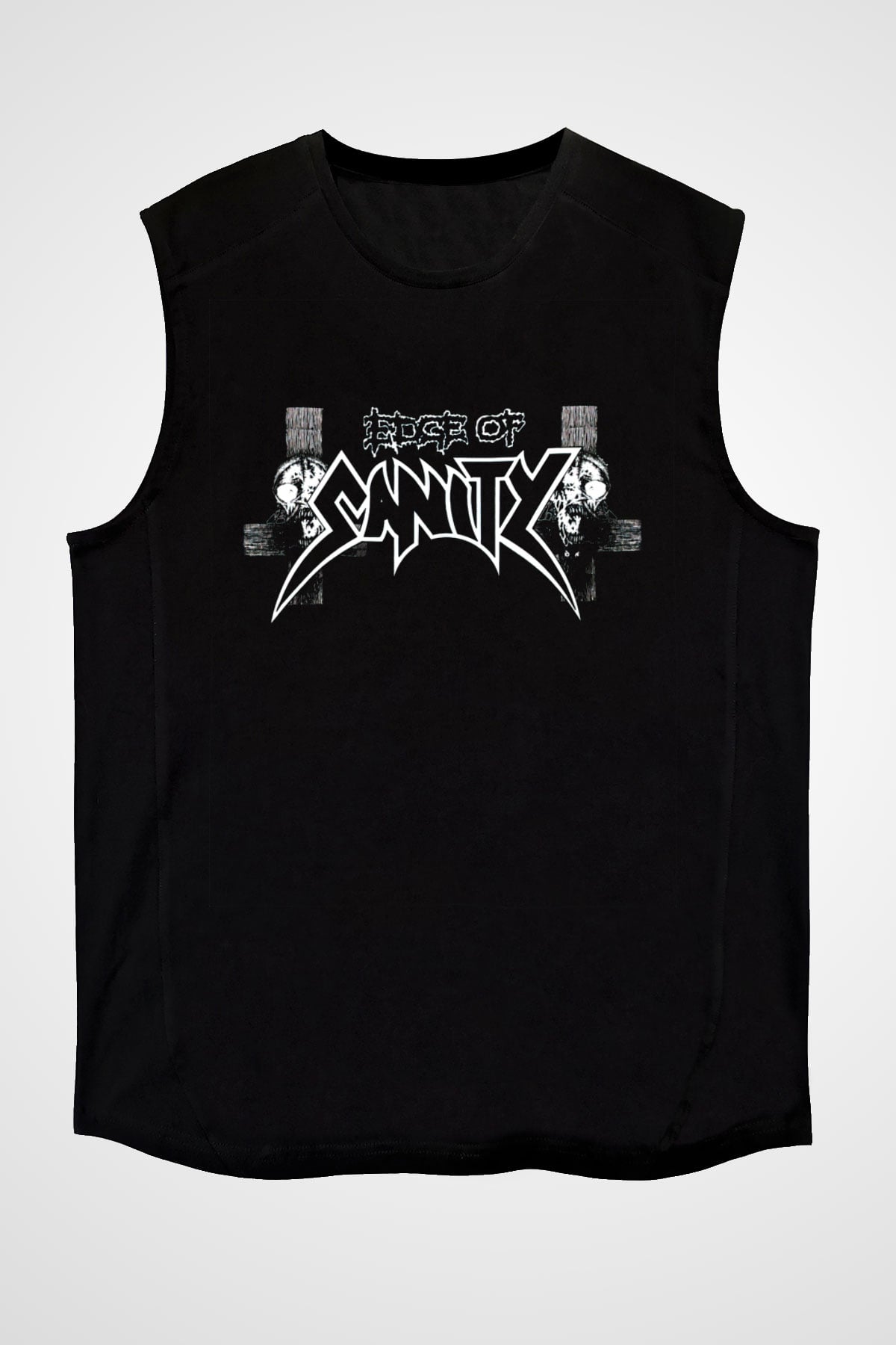 Edge of Sanity Siyah Unisex Kolsuz Tişört