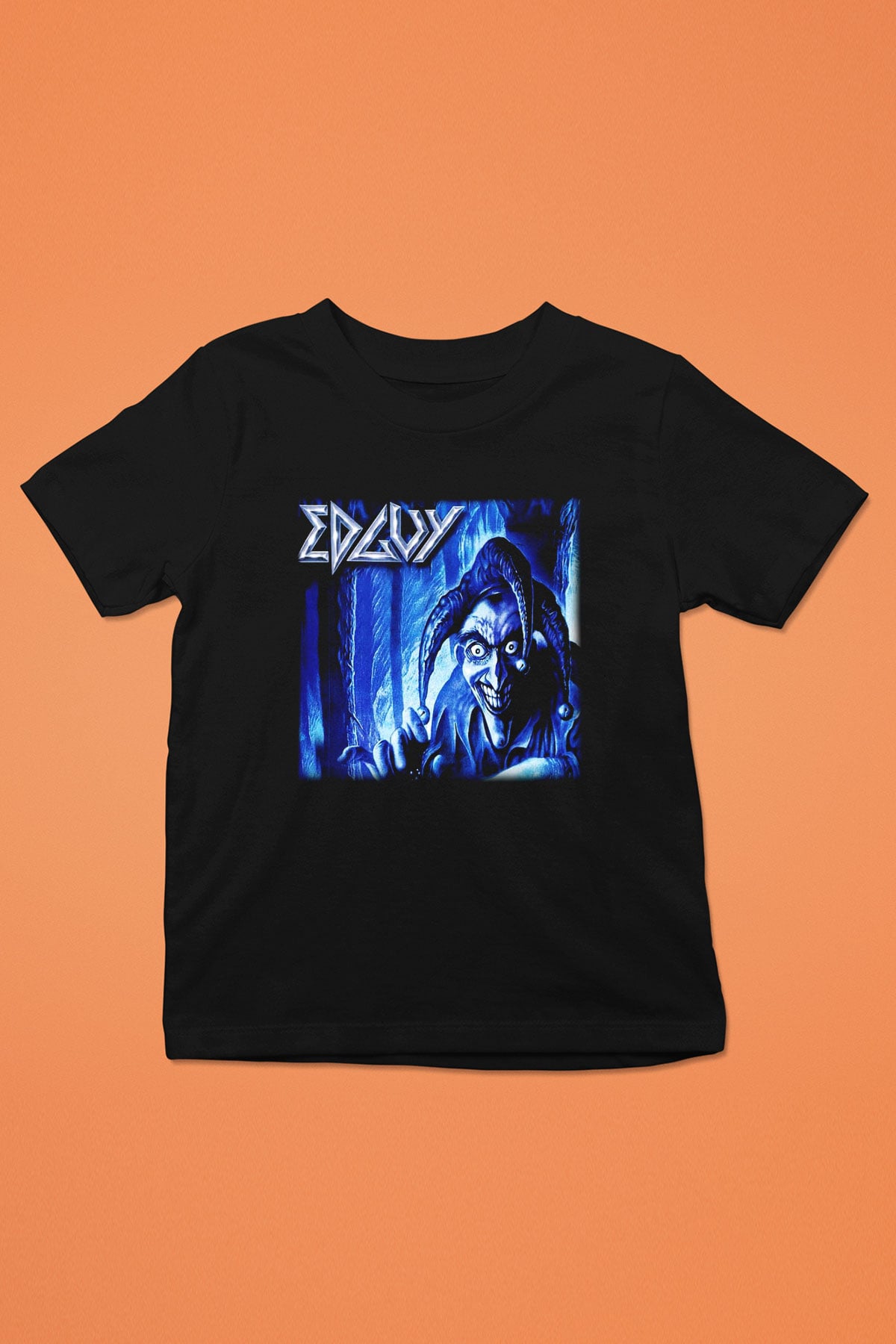 Edguy Baskılı Siyah Unisex Çocuk Tişört