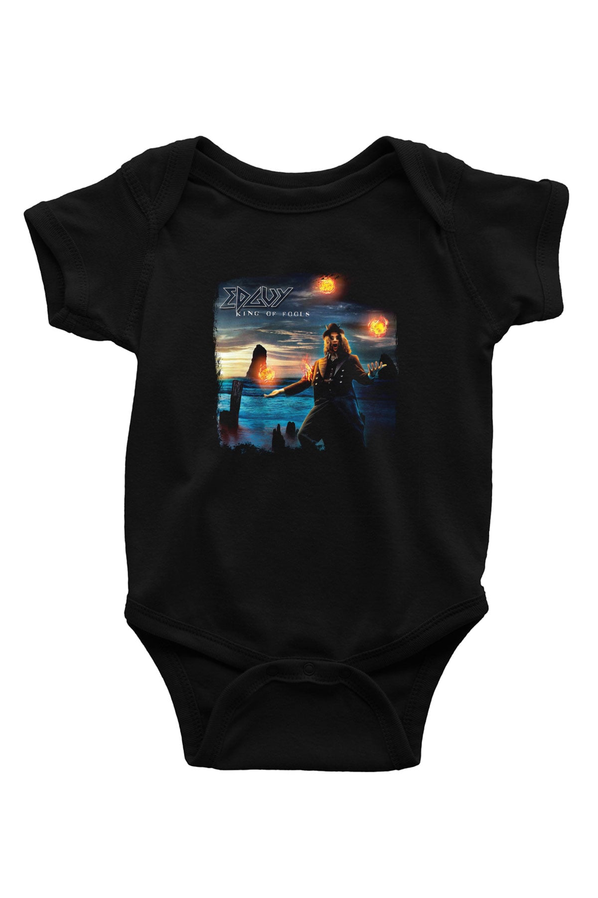 Edguy Baskılı Unisex Siyah Bebek Body - Zıbın