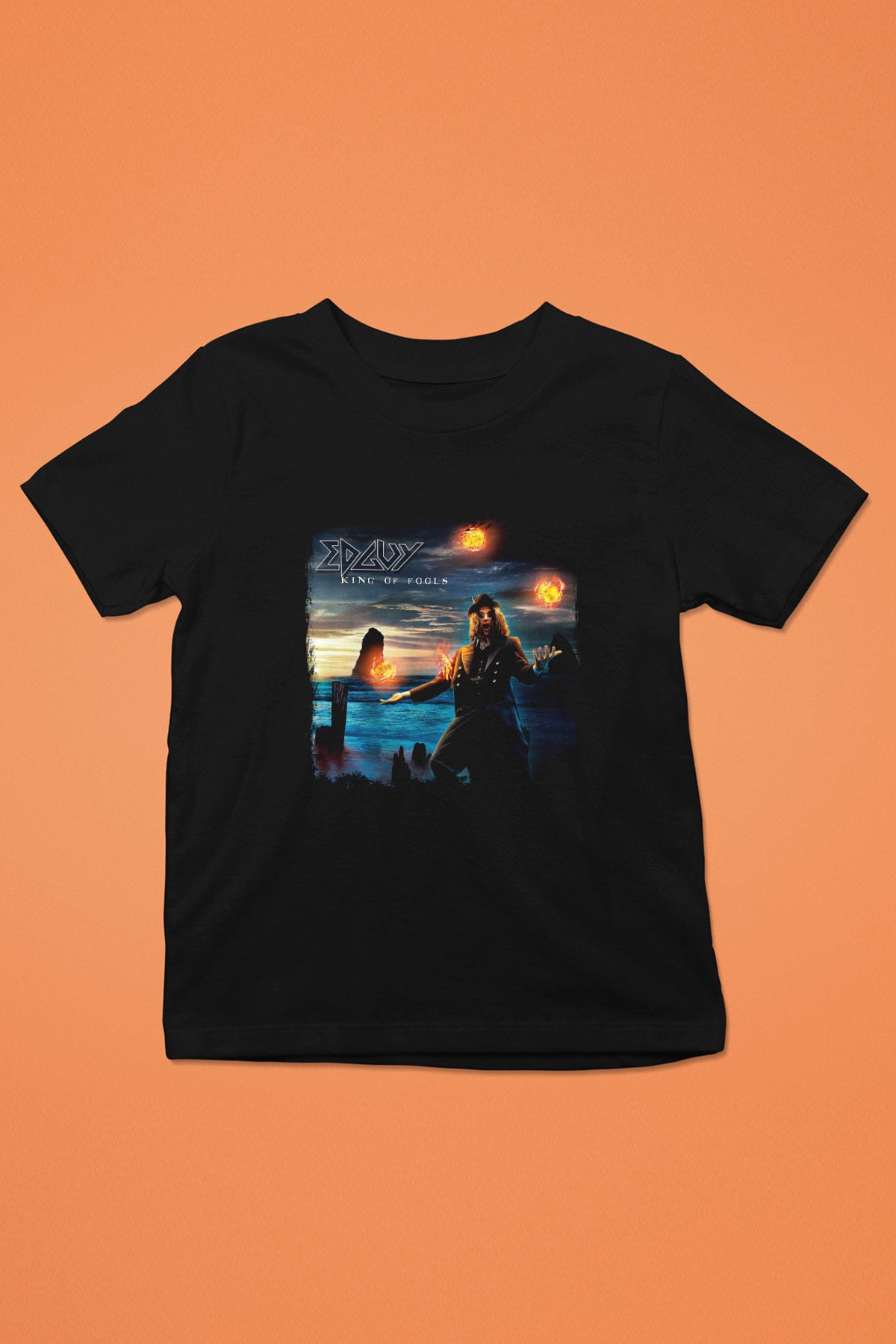Edguy Baskılı Unisex Siyah Çocuk Tişört