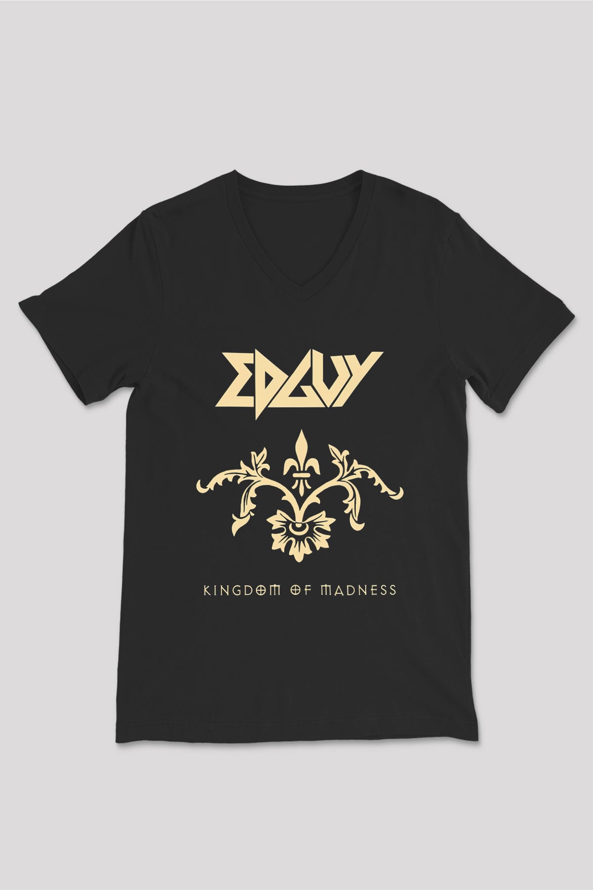 Edguy Siyah Unisex V Yaka Tişört