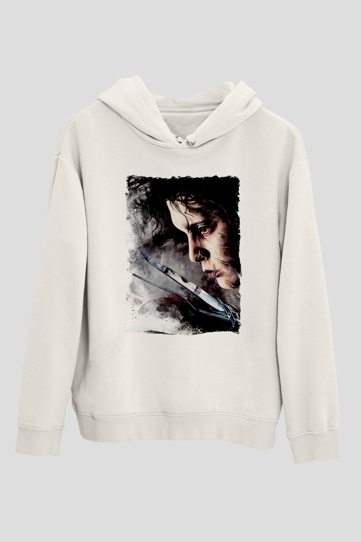 Edward Scissorhands Beyaz Unisex Hoodie
