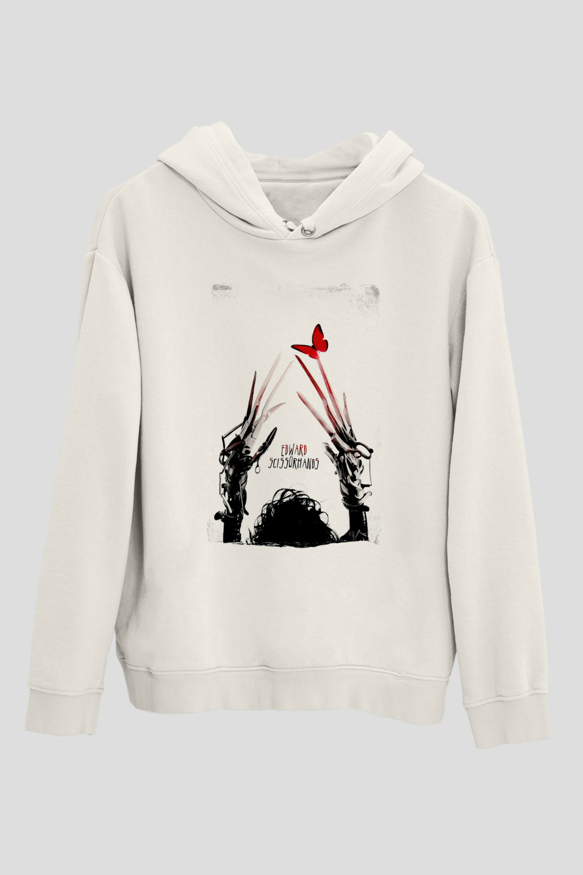 Edward Scissorhands Beyaz Unisex Hoodie