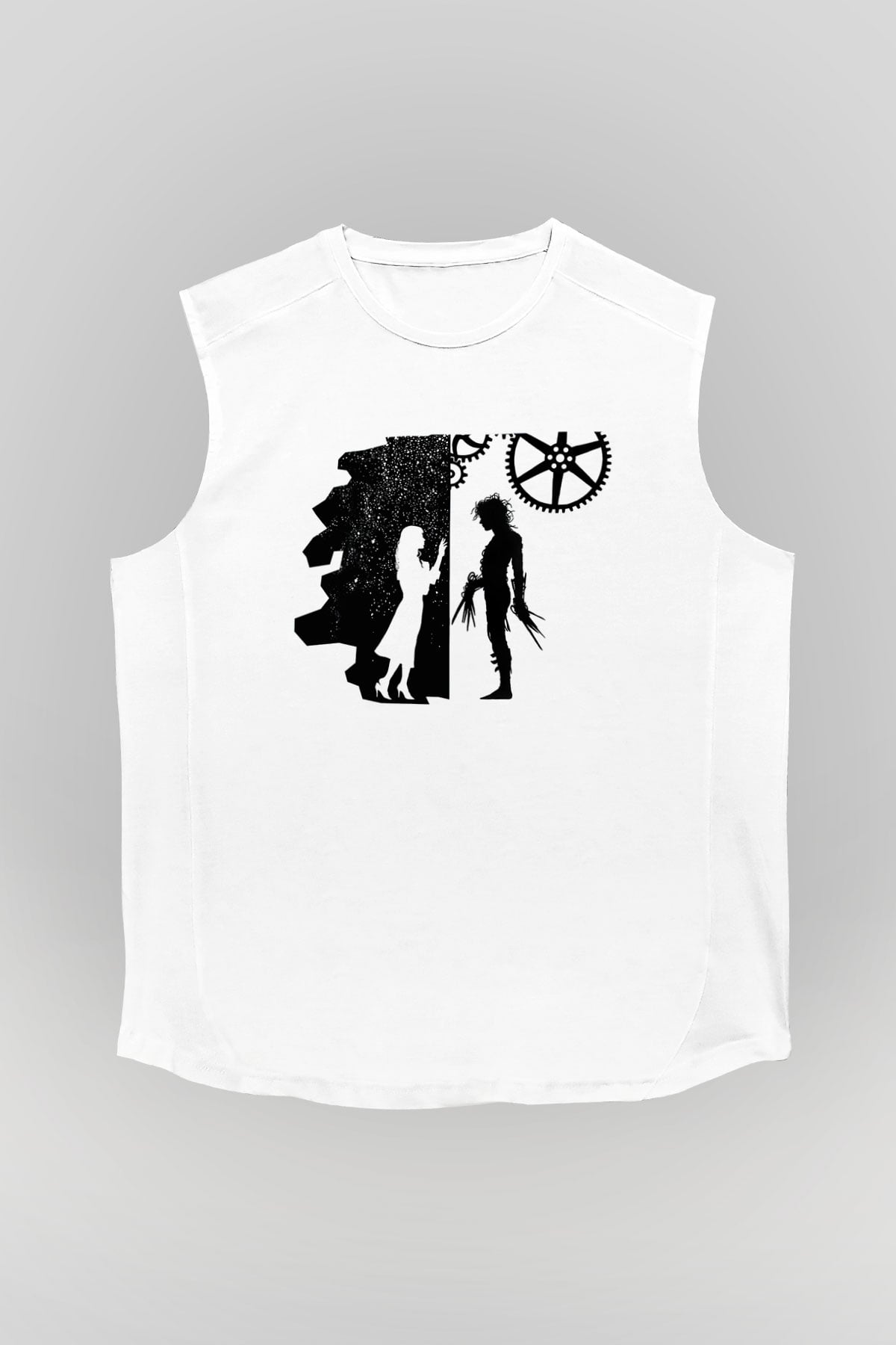 Edward Scissorhands Beyaz Unisex Kolsuz Tişört