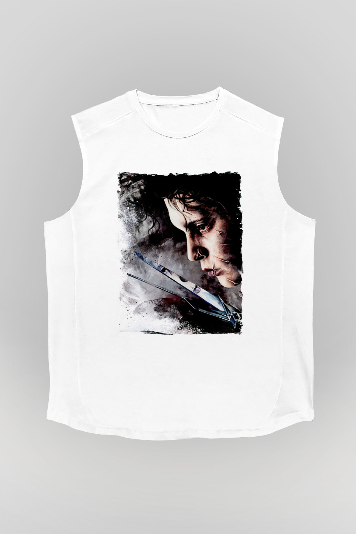 Edward Scissorhands Beyaz Unisex  Kolsuz Tişört