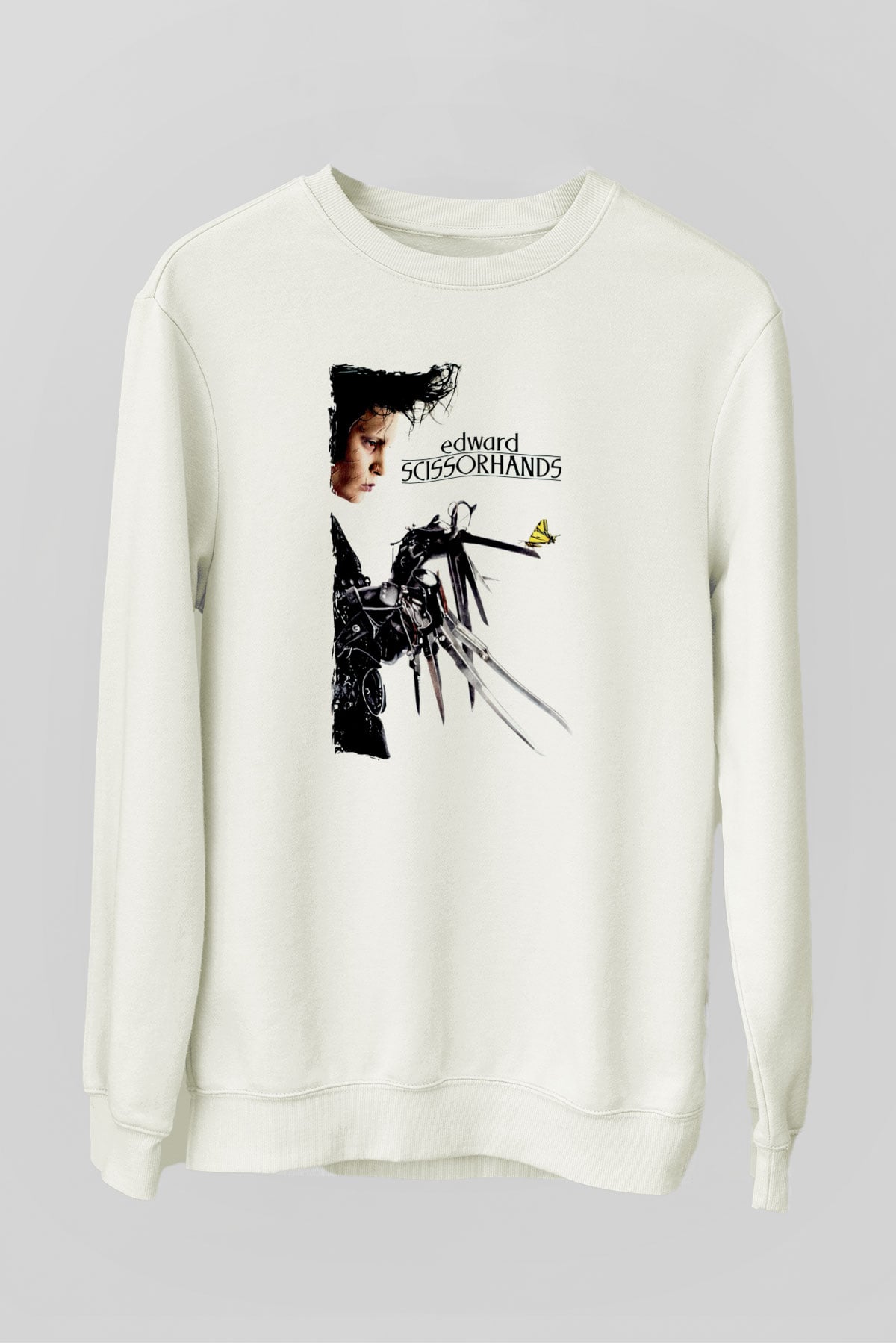 Edward Scissorhands Beyaz Unisex  Sweatshirt