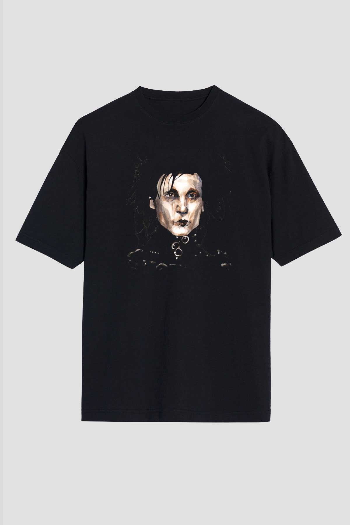 Edward Scissorhands Siyah Unisex Oversize Tişört