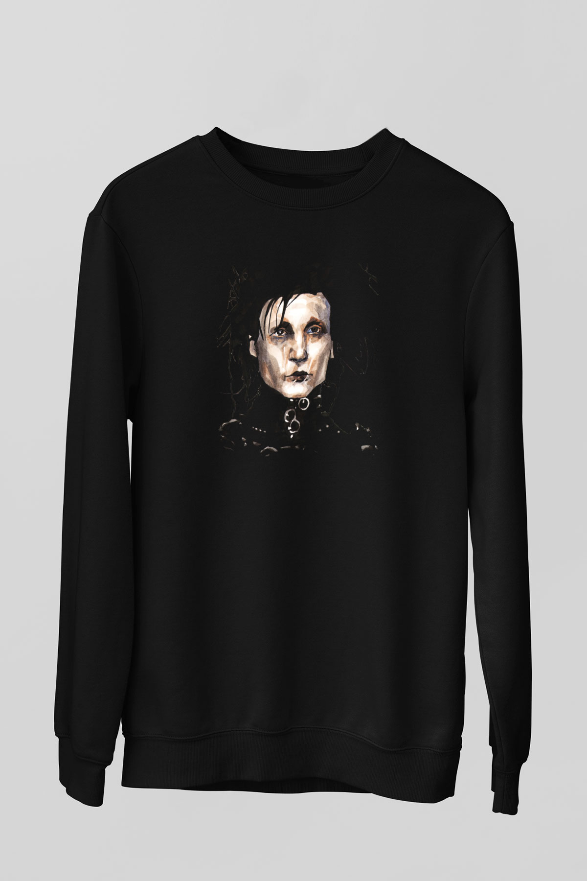 Edward Scissorhands Siyah Unisex Sweatshirt