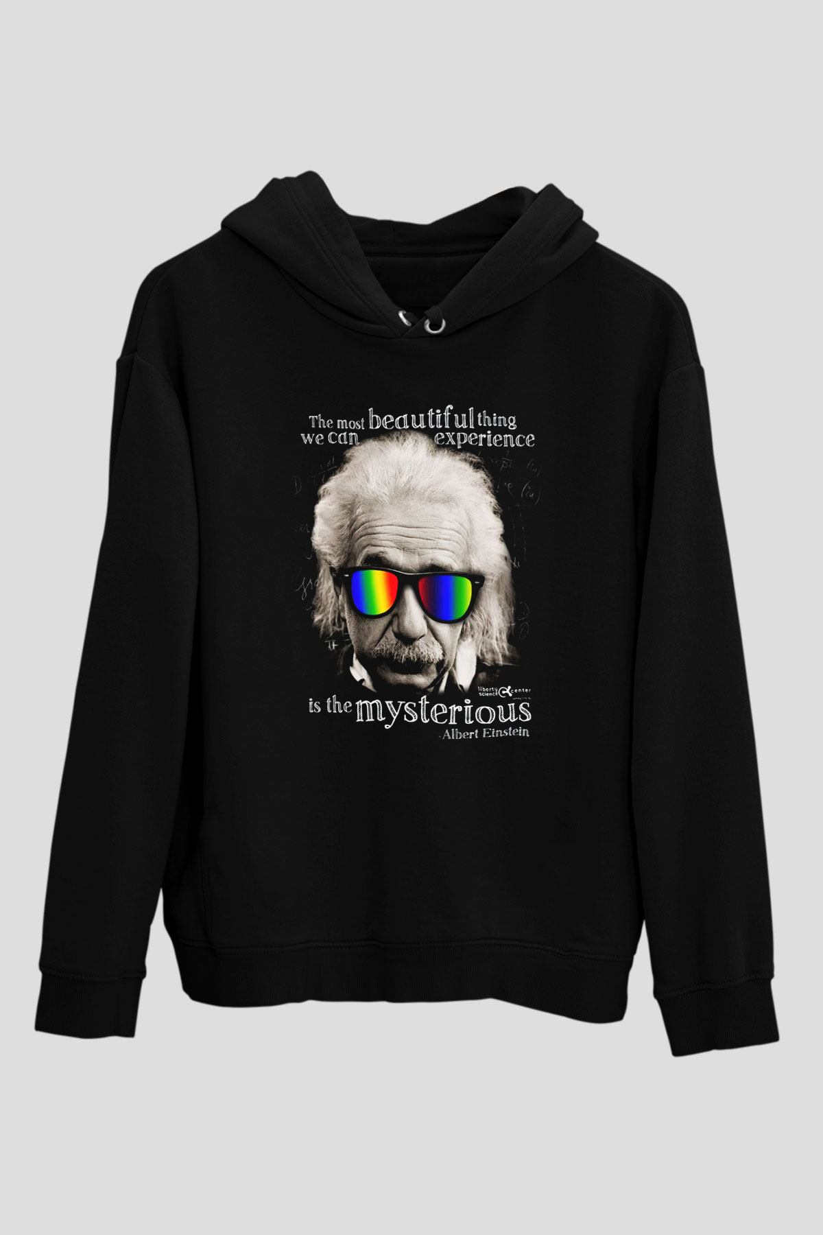 Einstein Siyah Unisex Hoodie