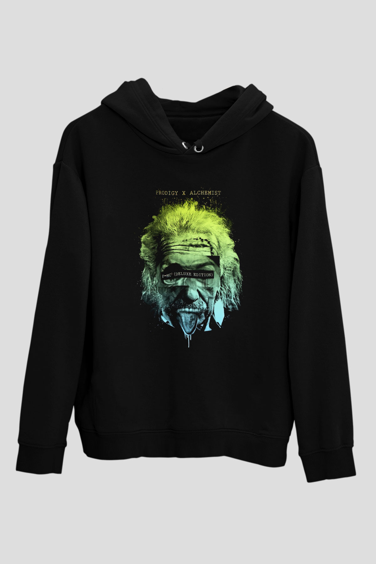 Einstein Siyah Unisex Hoodie
