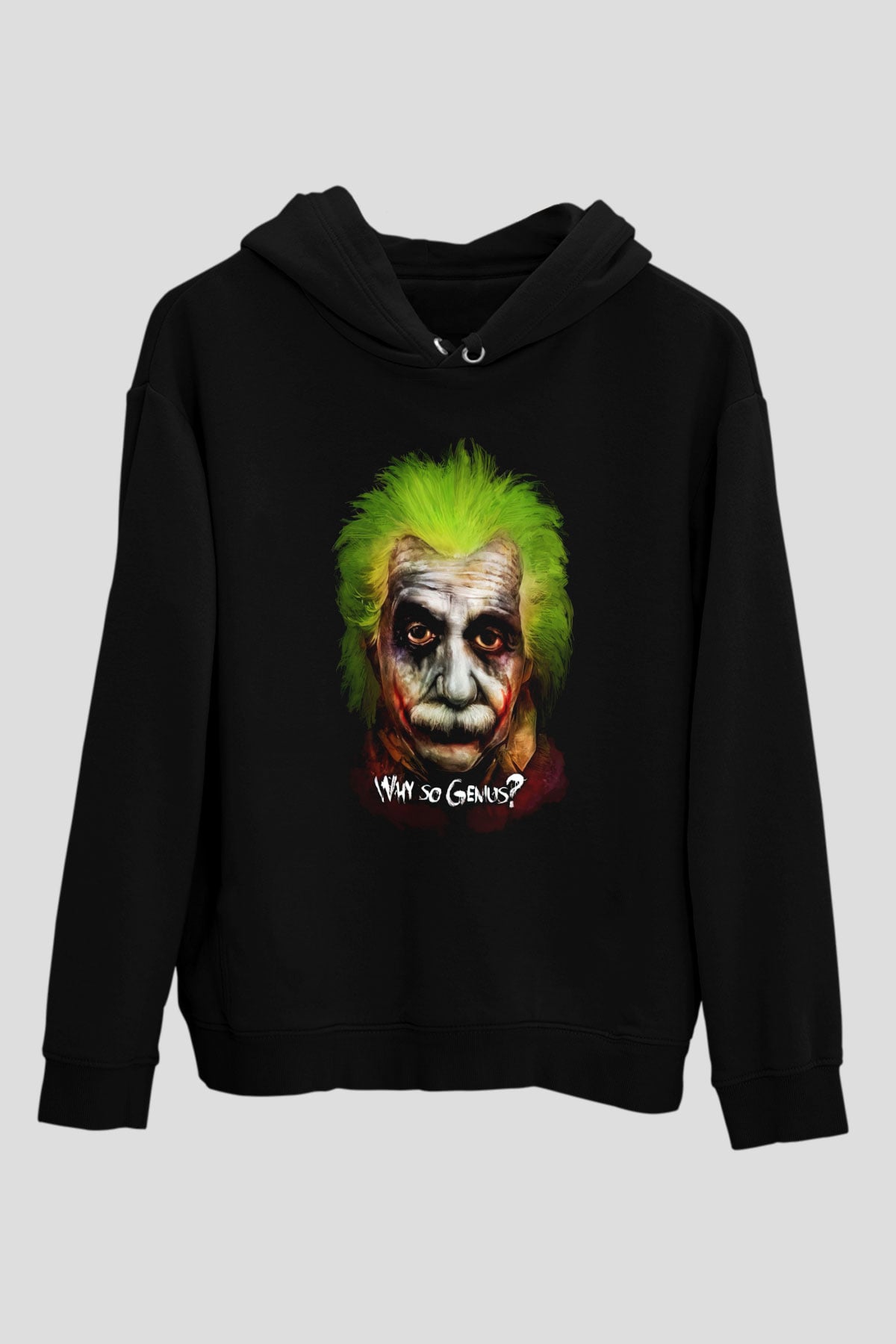 Einstein Siyah Unisex Hoodie
