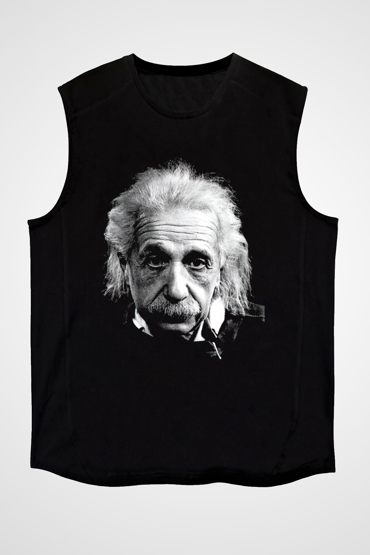 Einstein Siyah Unisex Kolsuz Tişört
