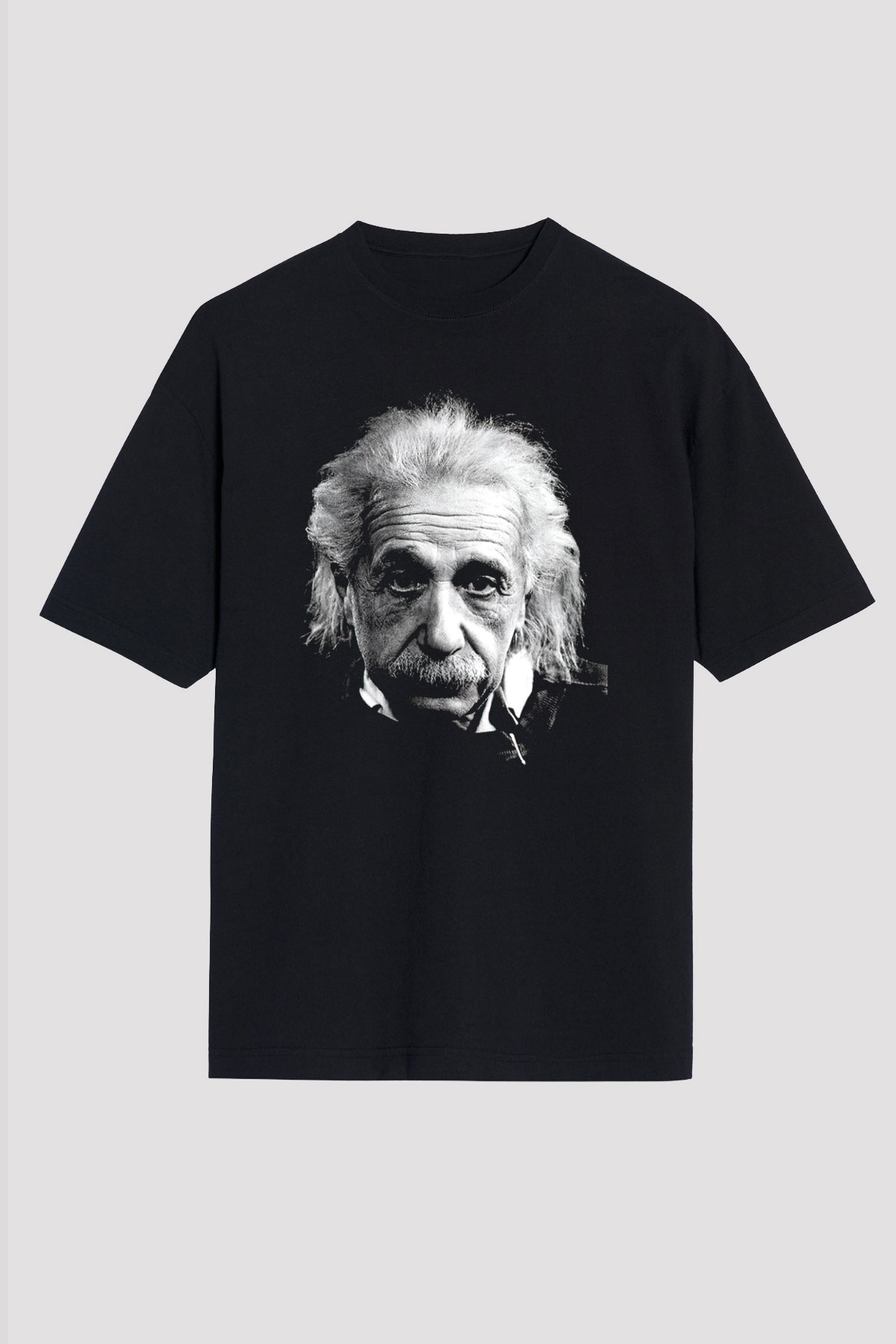Einstein Siyah Unisex Oversize Tişört T-Shirt