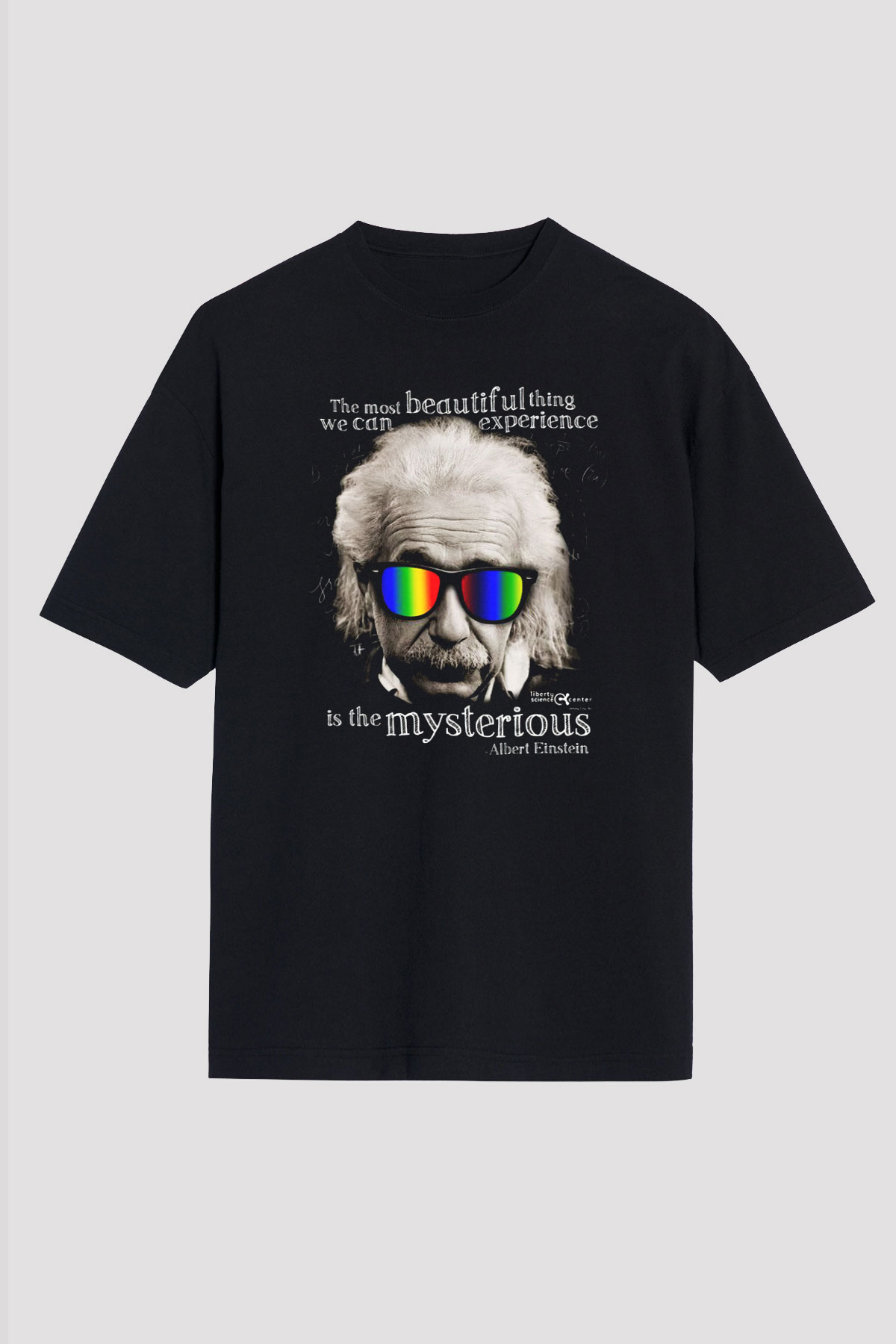 Einstein Siyah Unisex Oversize Tişört T-Shirt