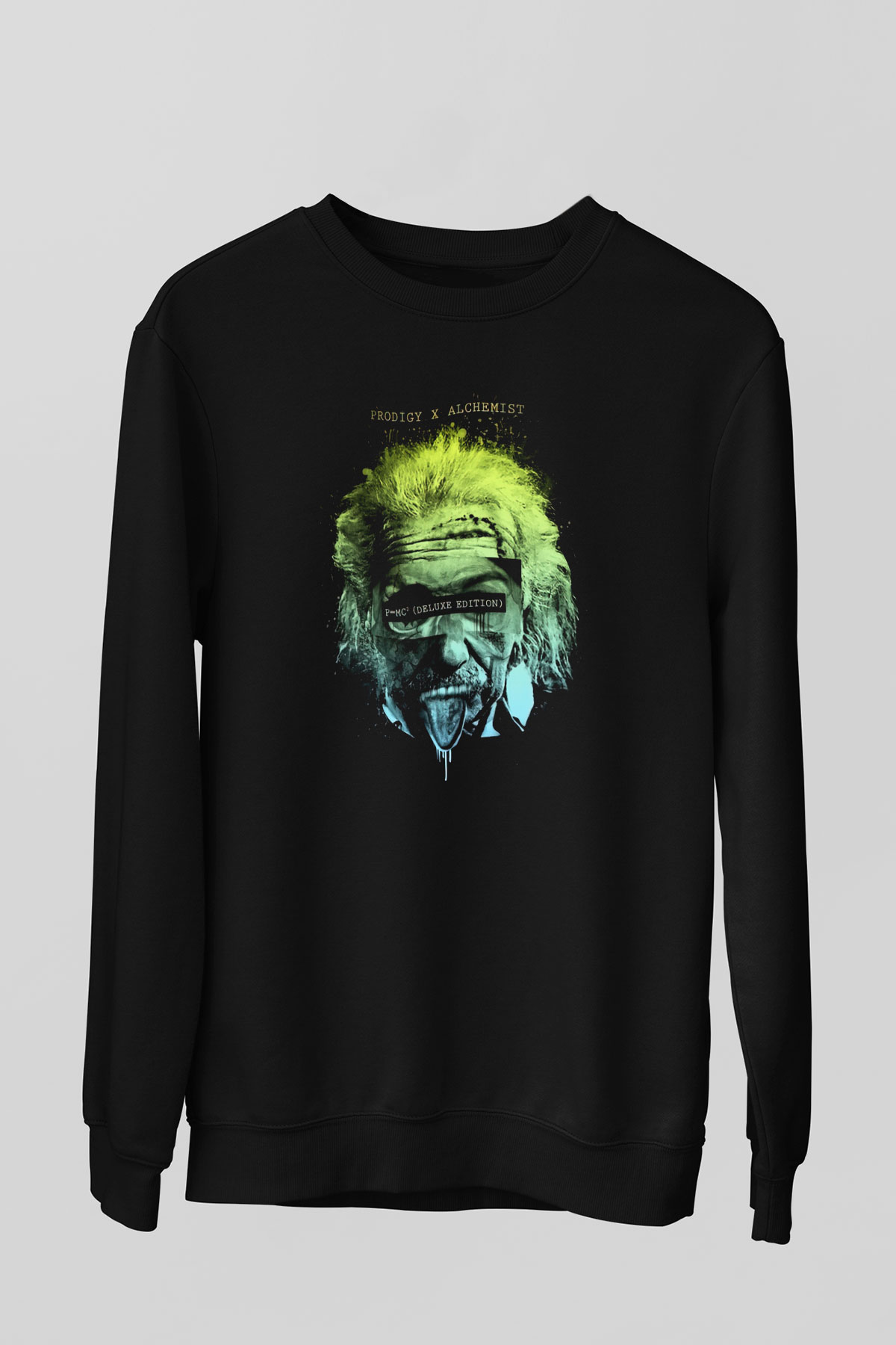 Einstein Siyah Unisex Sweatshirt