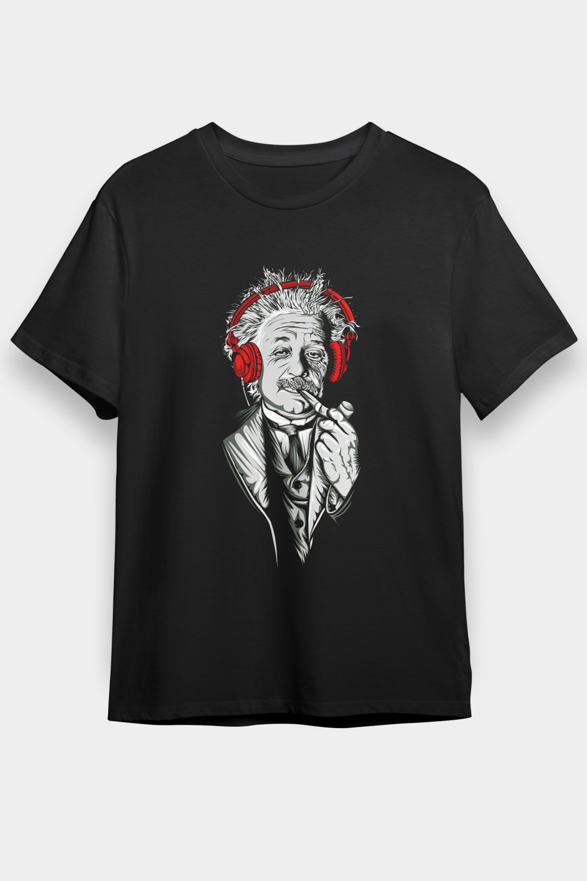 Einstein Siyah Unisex Tişört T-Shirt - TişörtFabrikası